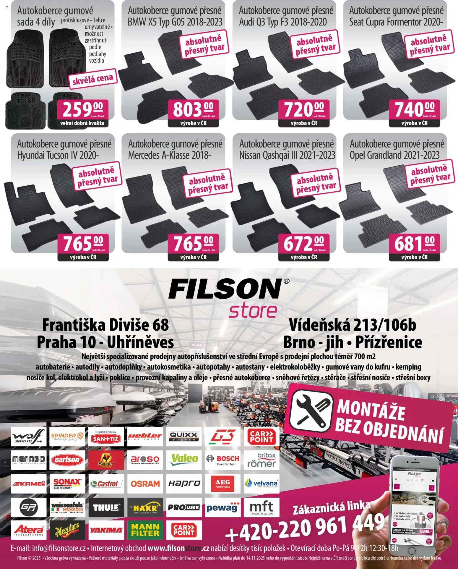 FILSON Store - Lepší ceny autopříslušenství nehledejte! od 23.10.2025 | Strana: 12 | Produkty: Stěrače, Poklice, Autobaterie, Autopotahy