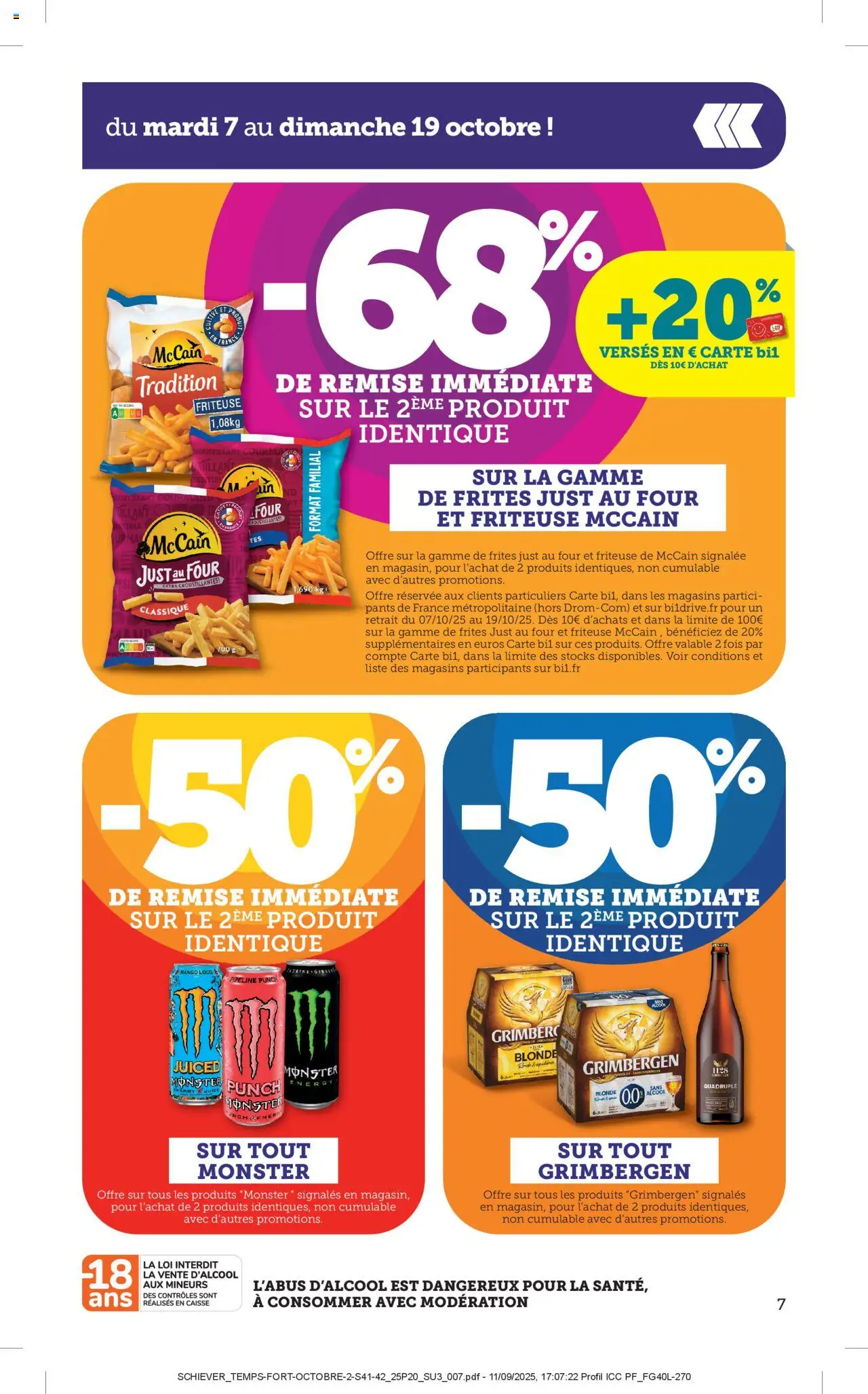 {H1} | Page: 7 | Produits: Alcool, Four, Friteuse, Frites