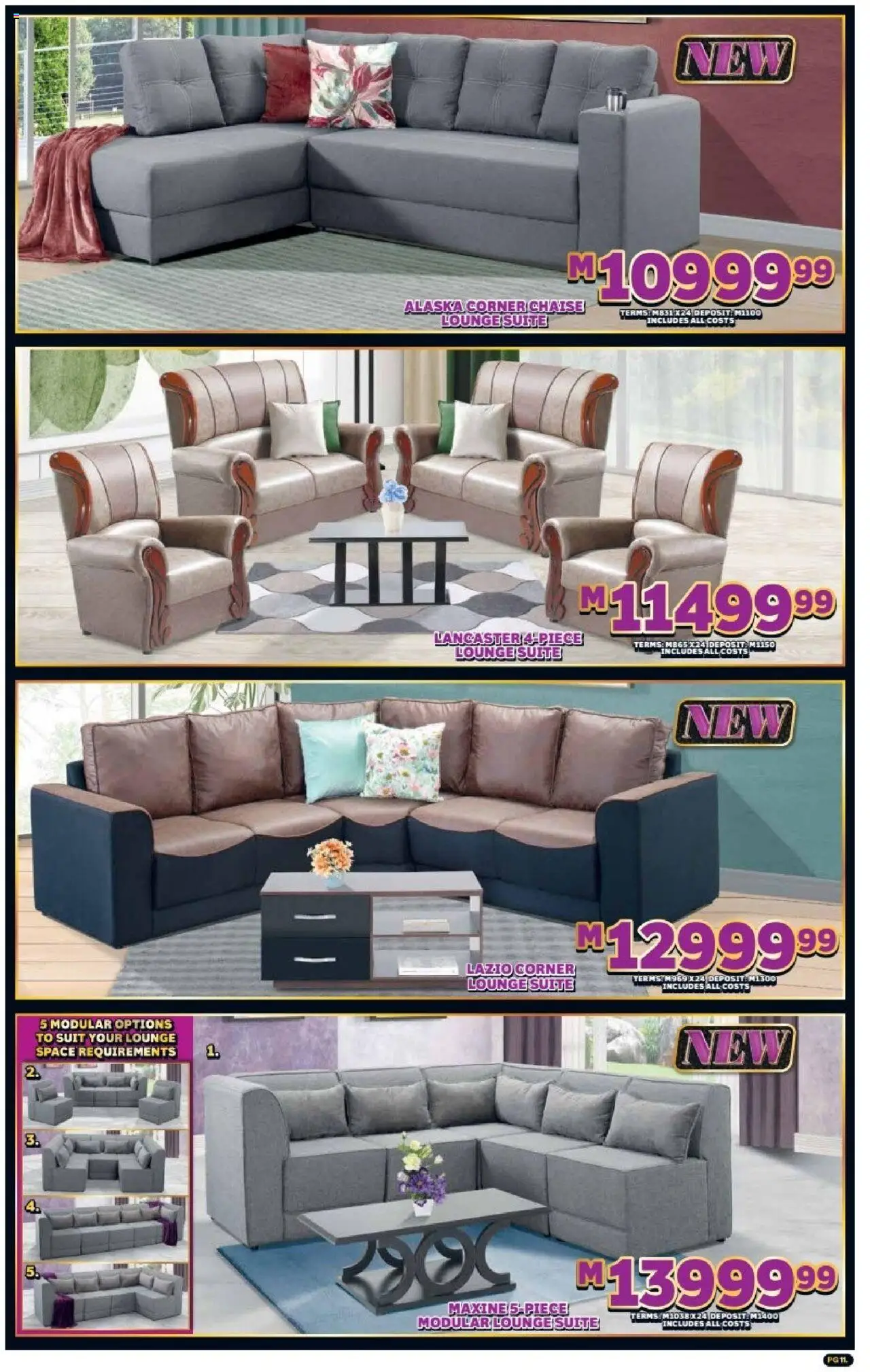 New Lewis Stores catalogue – valid from 01.10.2025 | Page: 11 | Products: Suit, Lounge suite, Chaise