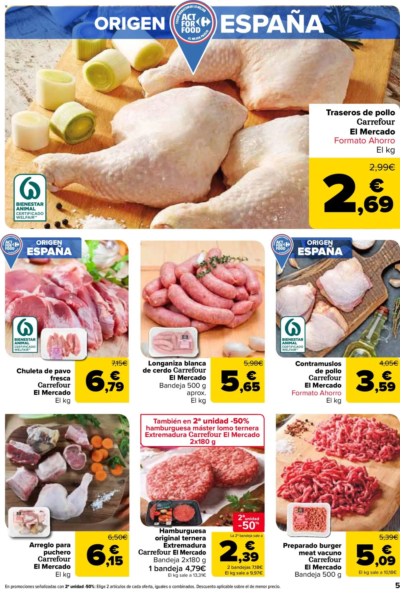 Carrefour folleto │ válido desde el 12.02.2026 | Página: 5 | Productos: Cerdo, Longaniza, Σοκολατούχο γάλα, Bandeja
