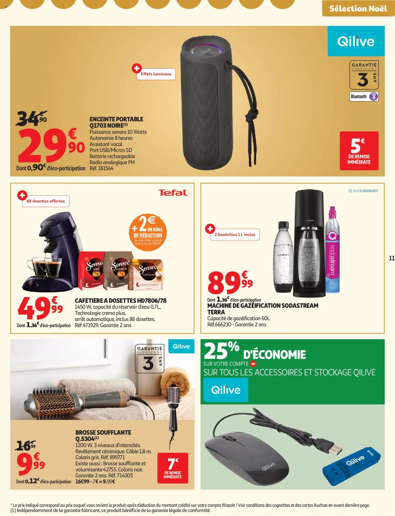 {H1} | Page: 11 | Produits: Cafetière, Enceinte, Réservoir d'eau, Batterie