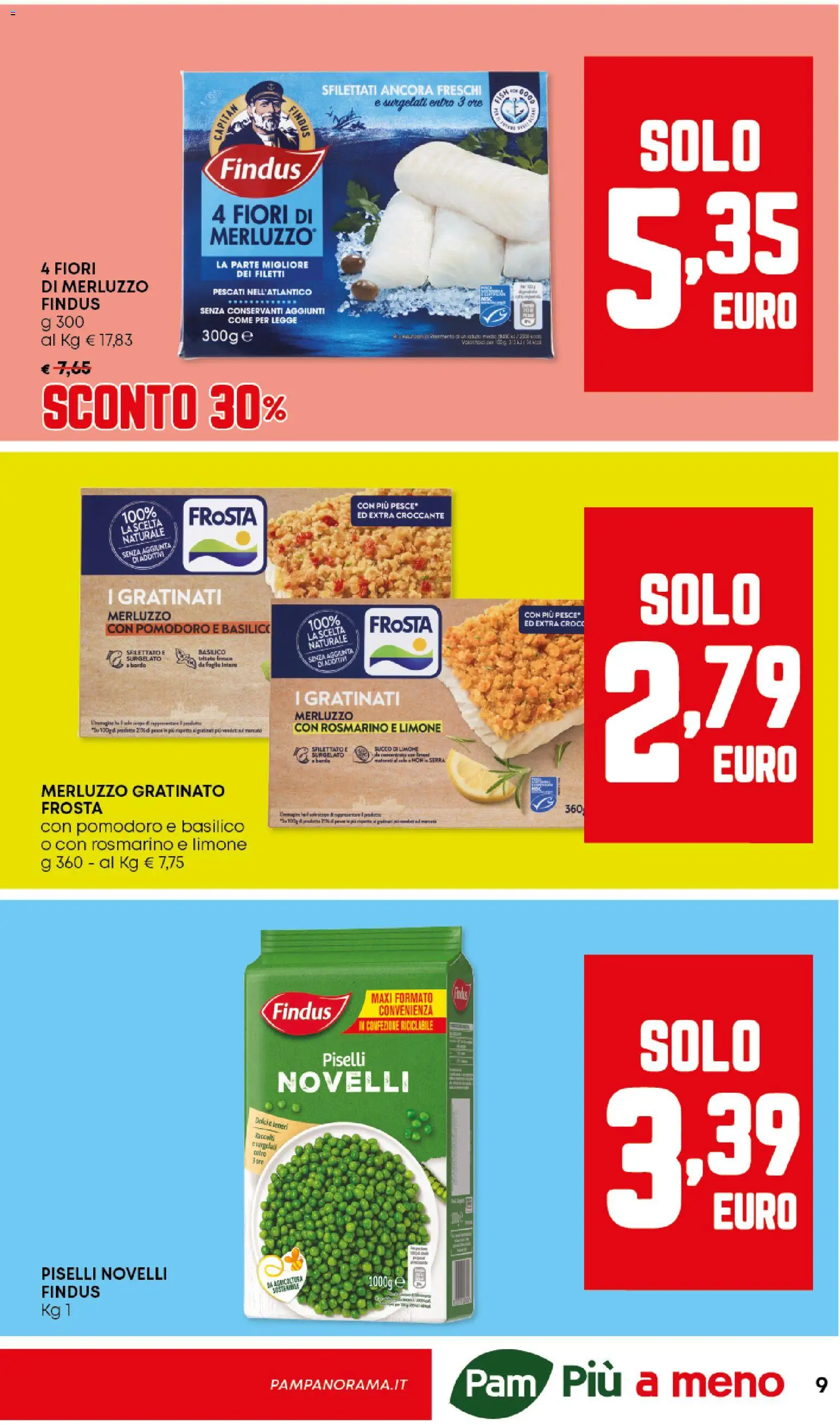 Volantino Panorama del 23.10.2025 | Pagina: 9 | Prodotti: Succo, Pesce, Pomodoro, Basilico