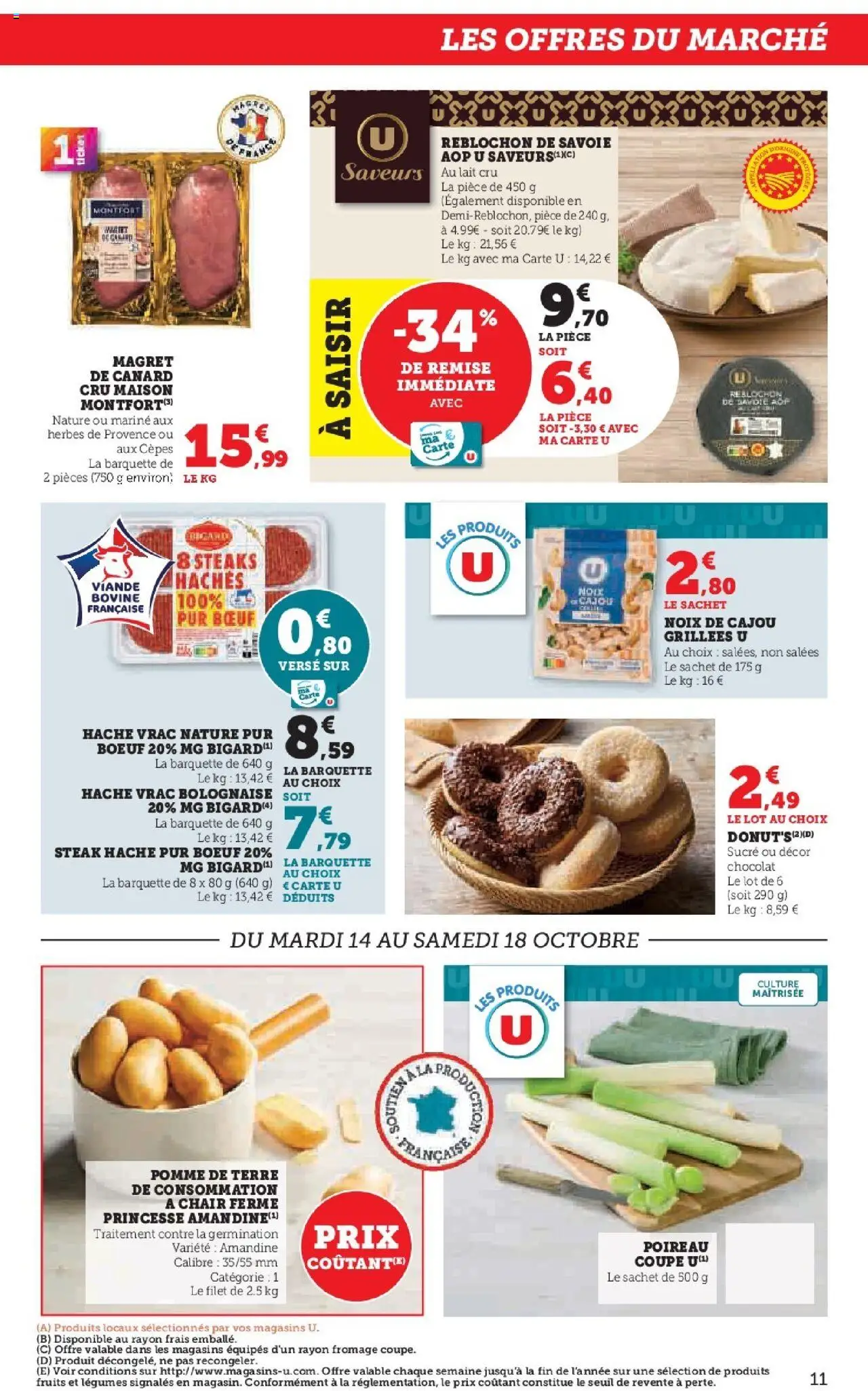 {H1} | Page: 11 | Produits: Sucre, Reblochon, Pomme de terre, Noix