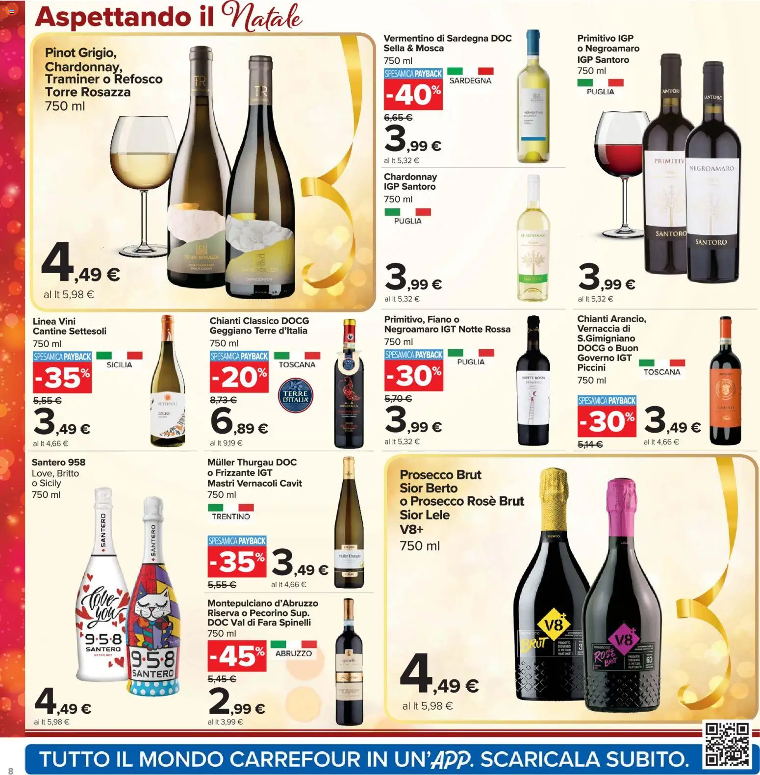 Volantino Carrefour del 02.12.2025 | Pagina: 8 | Prodotti: Prosecco, Pecorino