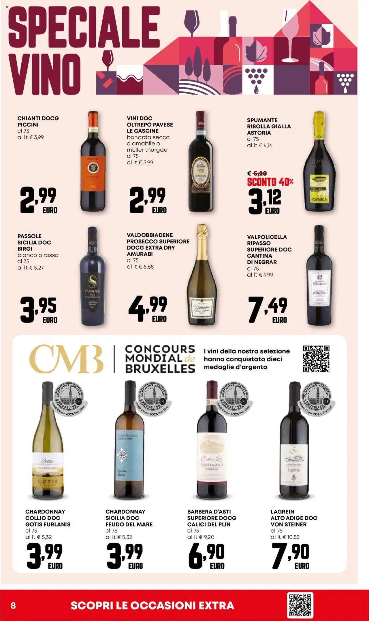 Volantino PAM del 09.10.2025 | Pagina: 8 | Prodotti: Prosecco, Vino, Spumante