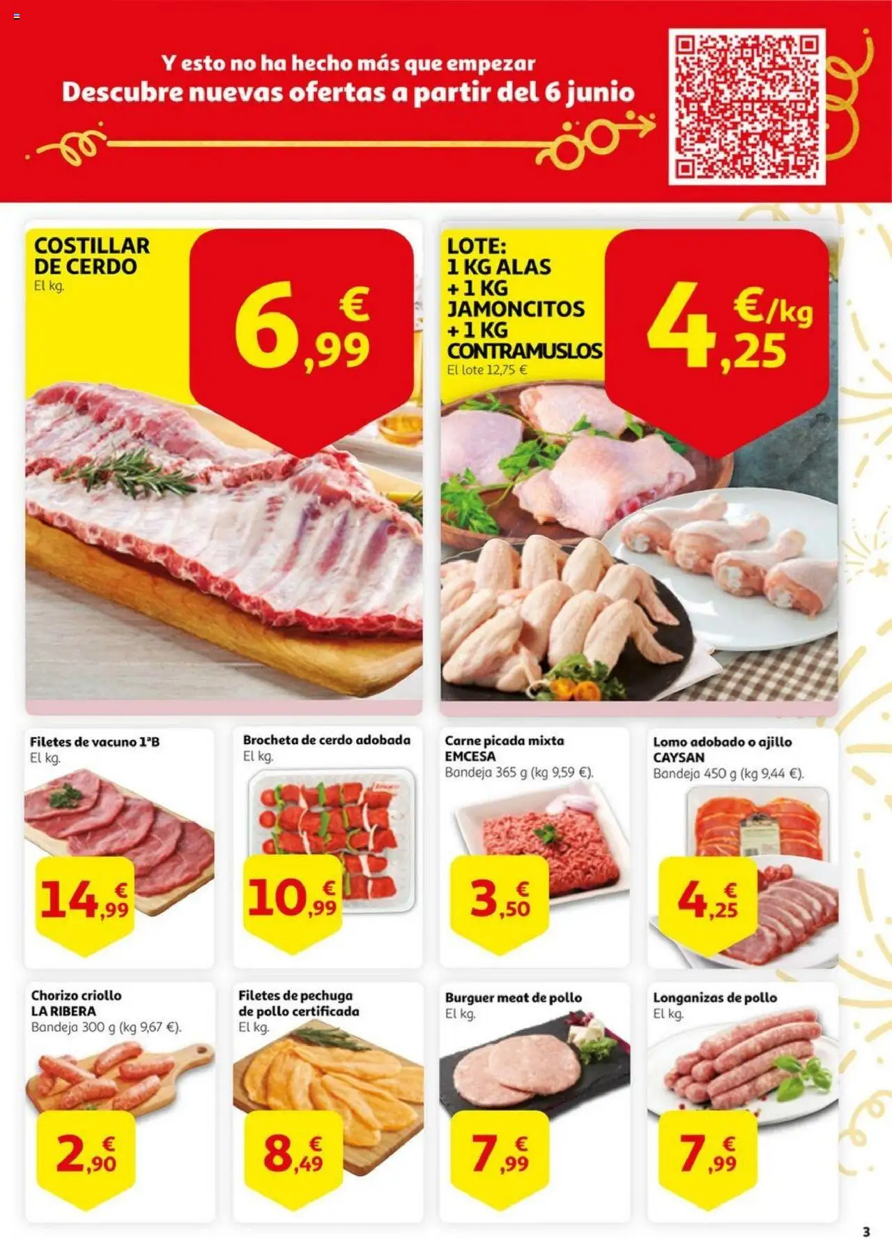 Alcampo - SM Arroyomolinos  │ válido desde el 03.06.2025 | Página: 3 | Productos: Δισκέτα, Cerdo, Bandeja