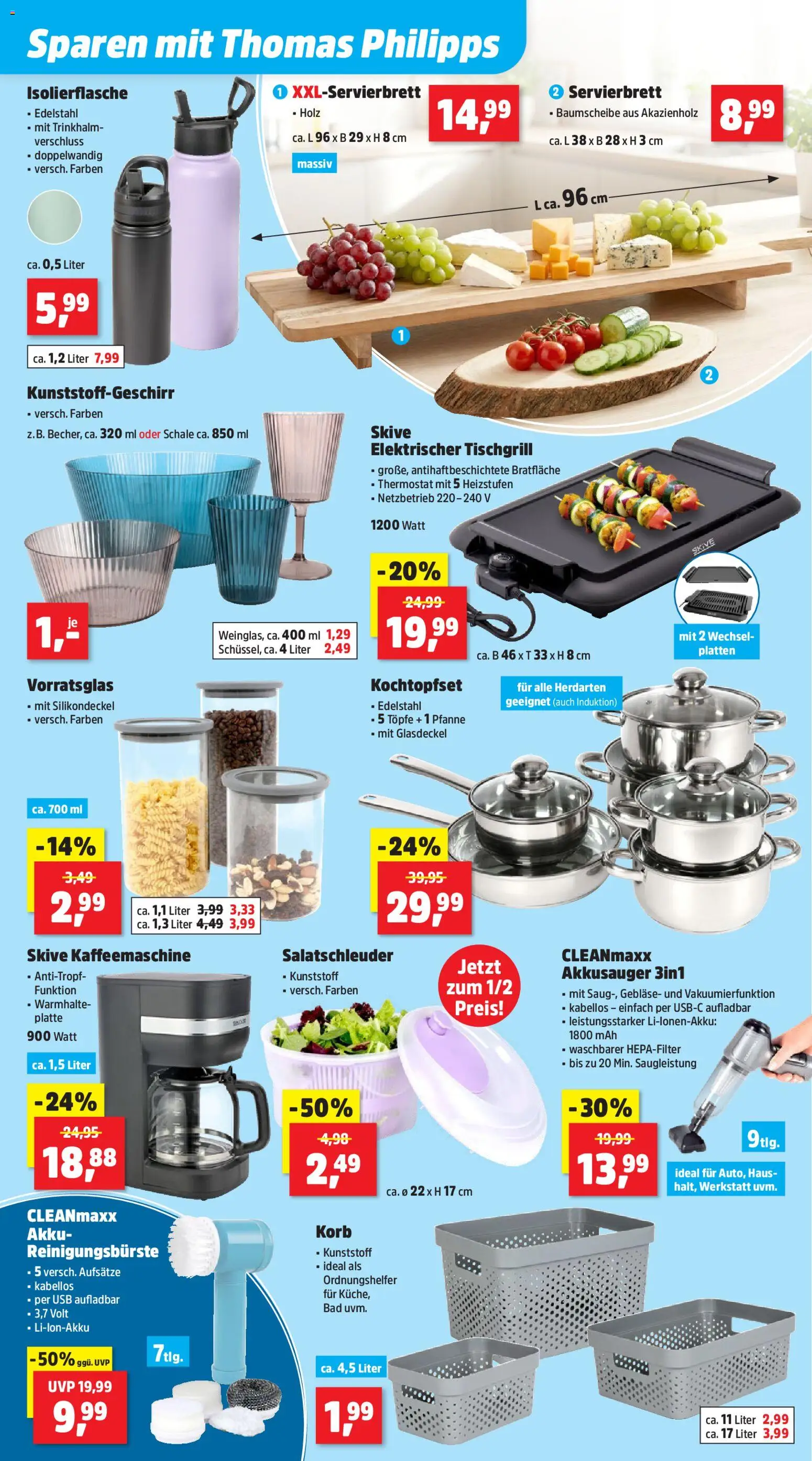 Thomas Philipps Prospekt 	 – gültig ab 16.03.2026 | Seite: 15 | Produkte: USB, Kaffeemaschine, Bad, Korb