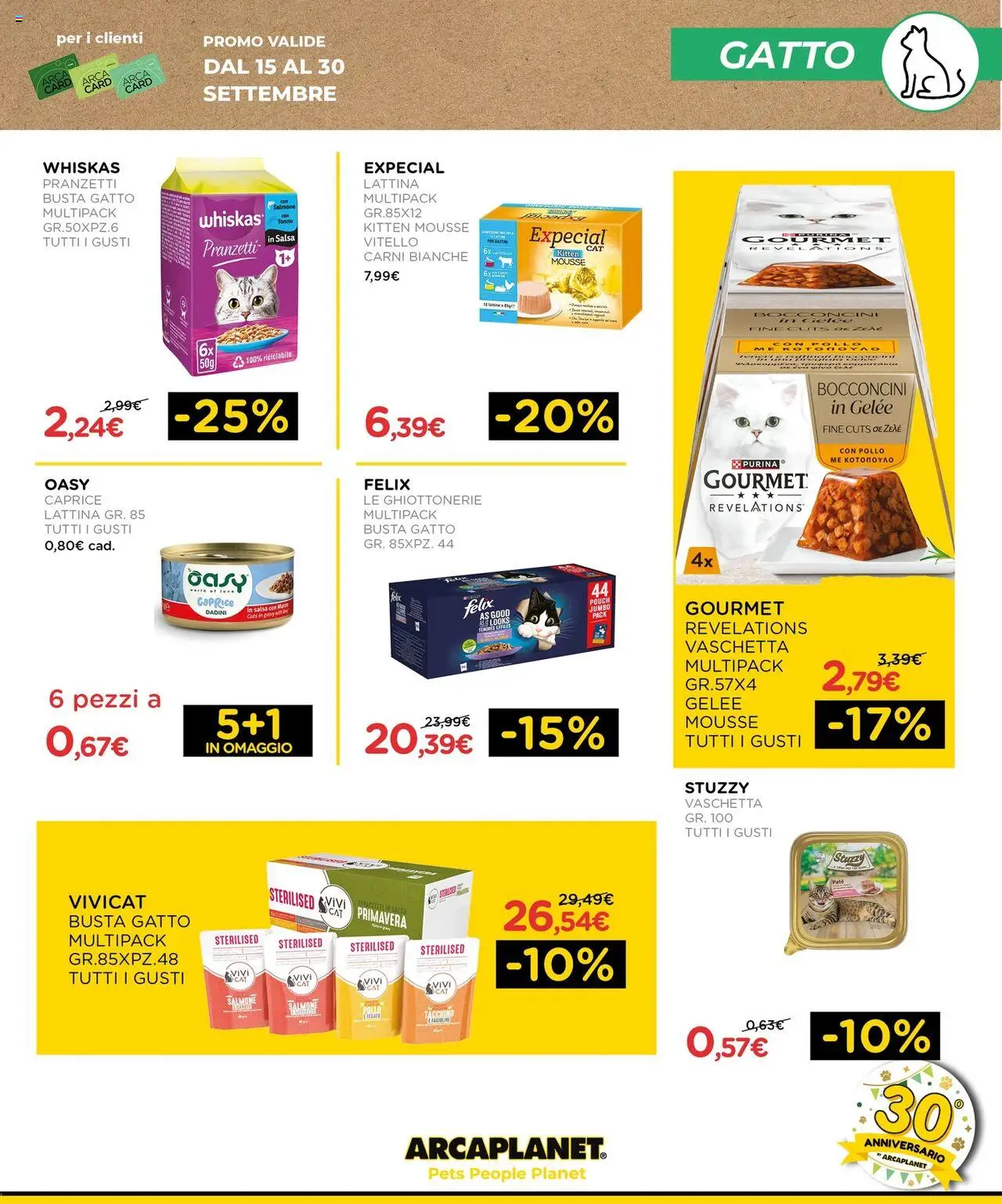 Volantino Arcaplanet del 01.10.2025 | Pagina: 21 | Prodotti: Pollo, Salsa, Tacchino, Tonno