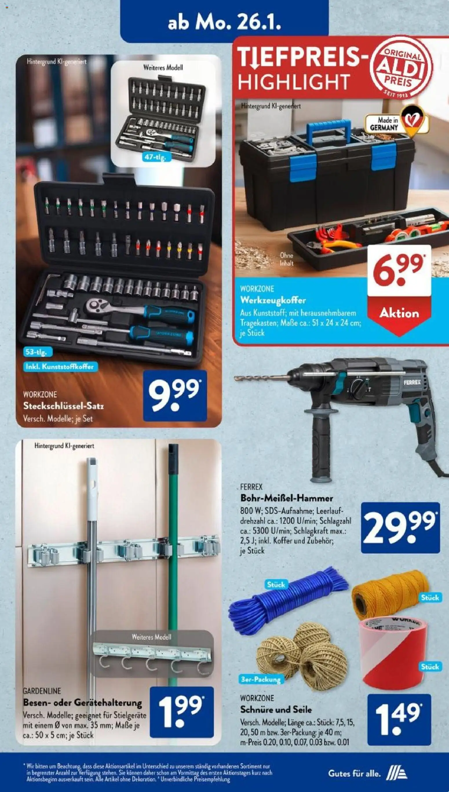 Aldi Süd Prospekt 	 – gültig ab 26.01.2026 | Seite: 3 | Produkte: Koffer