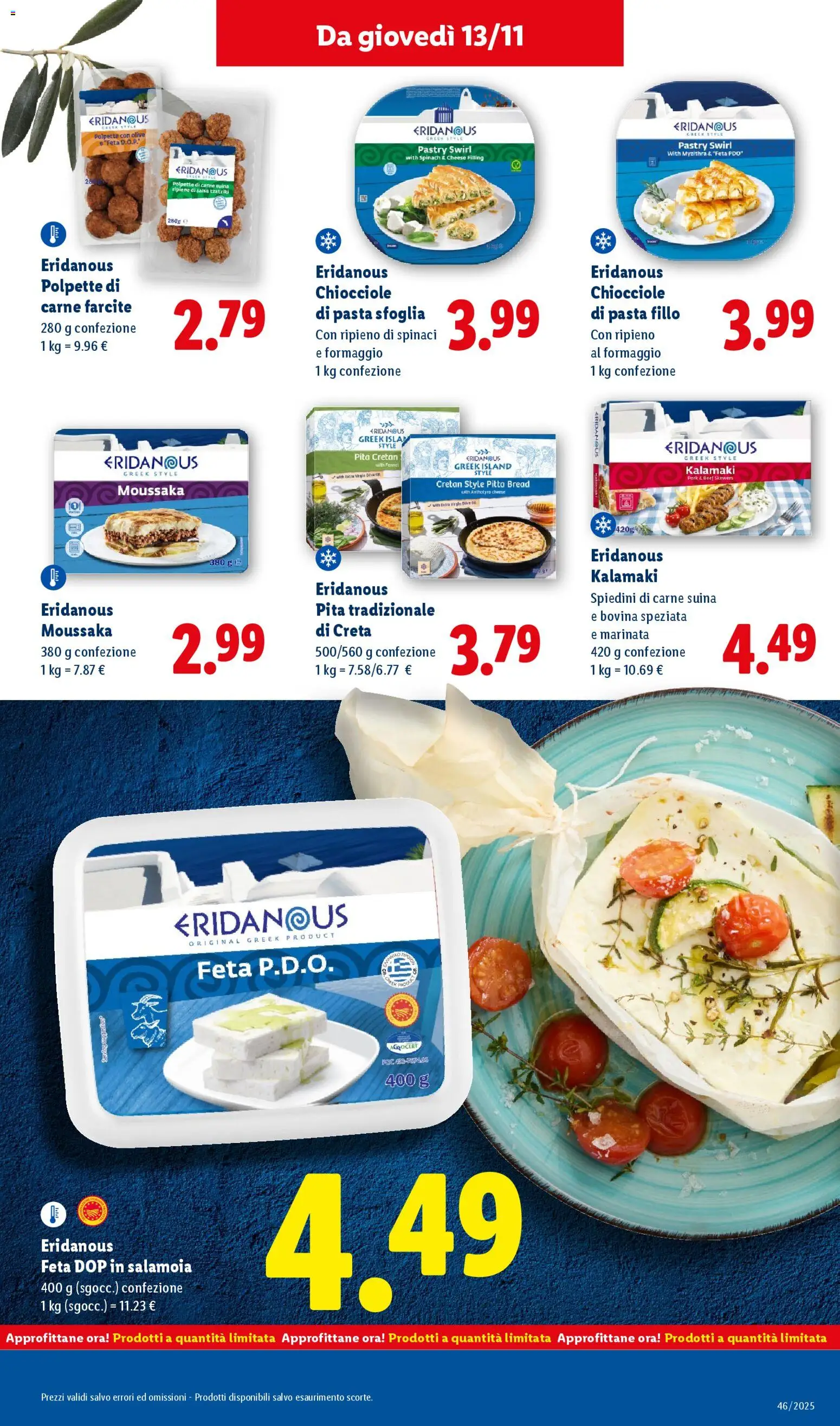 Volantino Lidl del 10.11.2025 | Pagina: 25 | Prodotti: Pasta sfoglia, Formaggio, Olive, Pasta