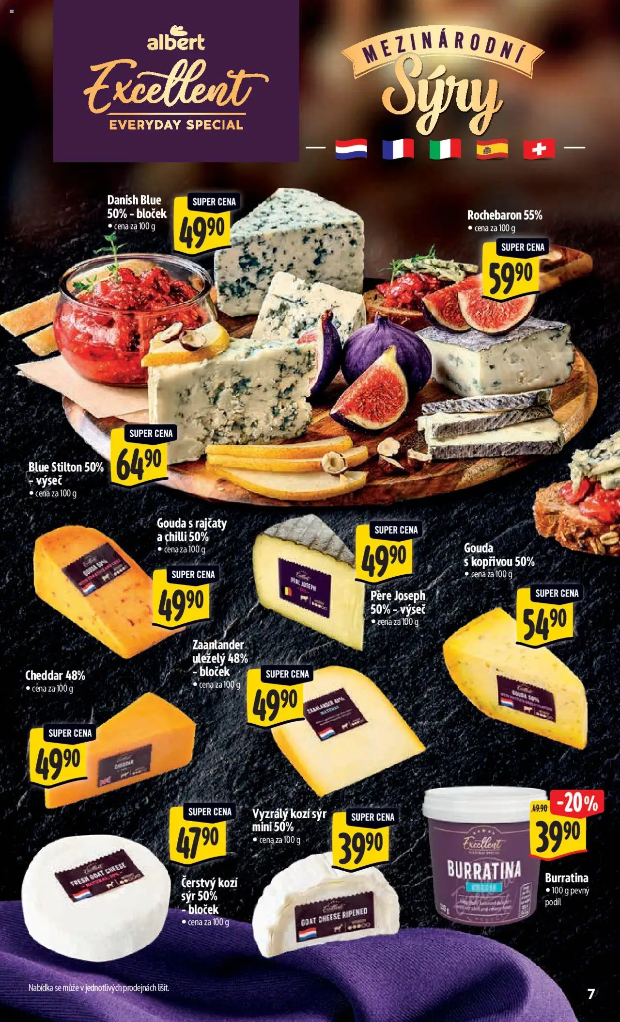 Albert leták - Hypermarket od 10.09.2025 | Strana: 12 | Produkty: Gouda, Sýry, Kozí sýr, Cheddar