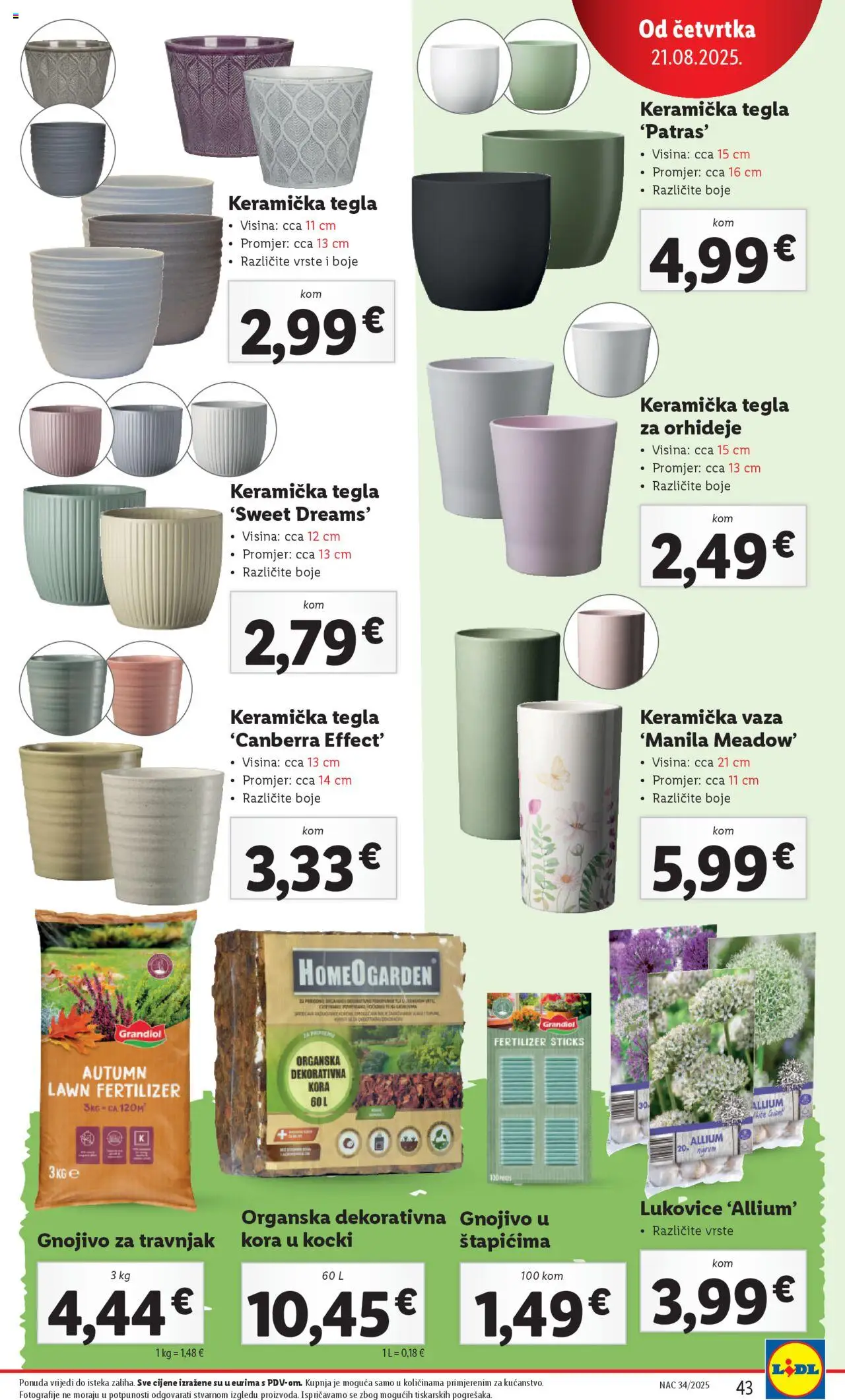 Lidl katalog | vrijedi od 18.08.2025 | Stranica: 43 | Proizvodi: Vaza