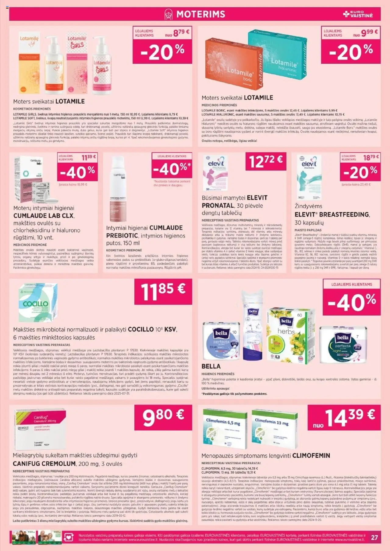 EUROVAISTINĖ akcijos nuo 01.09.2025 | Puslapis: 27 | Prekių: Kelnaitės, Prausiklis