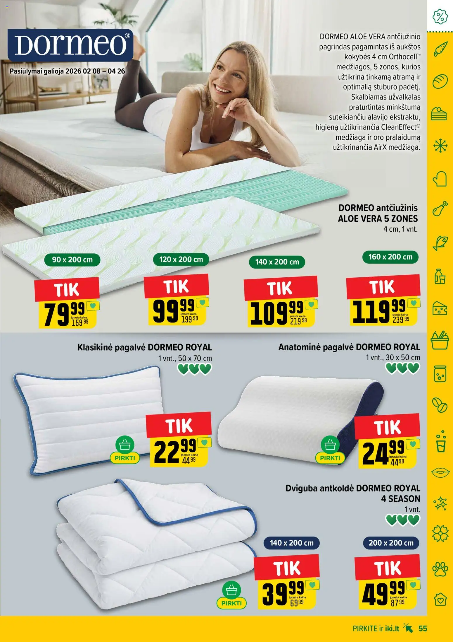 IKI akcijos nuo 02.03.2026 | Puslapis: 55 | Prekių: Pagalvė, Užvalkalas