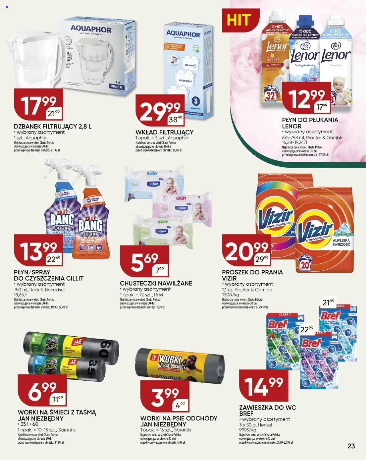 Chata Polska Gazetka od 31.07.2025 | Strona: 23 | Produkty: Dzbanek, Dzbanek filtrujący, Proszek do prania