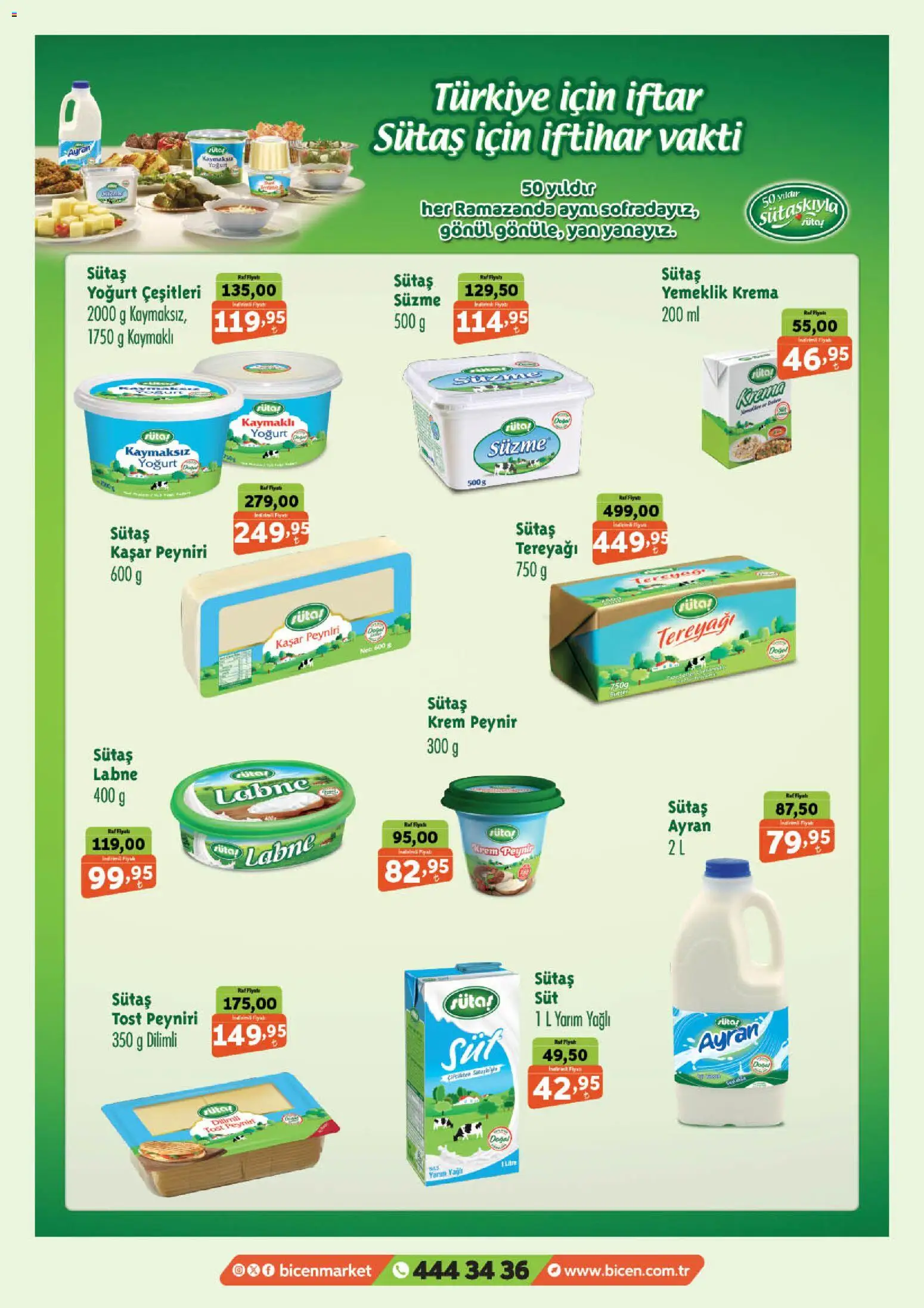 Biçen Market Katalog - 11.02.2026 tarihinden itibaren geçerlidir | Sayfa: 6 | Ürünler: Tereyağı, Peynir, Yoğurt, Krema