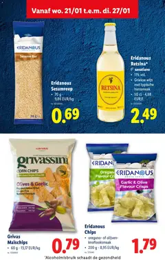 Eridanous Chips, Chips oregano- of olijven-knoflooksmaak - Voorbeeld van een folder van Lidl, geldig van 21.01.2026 | Pagina: 34