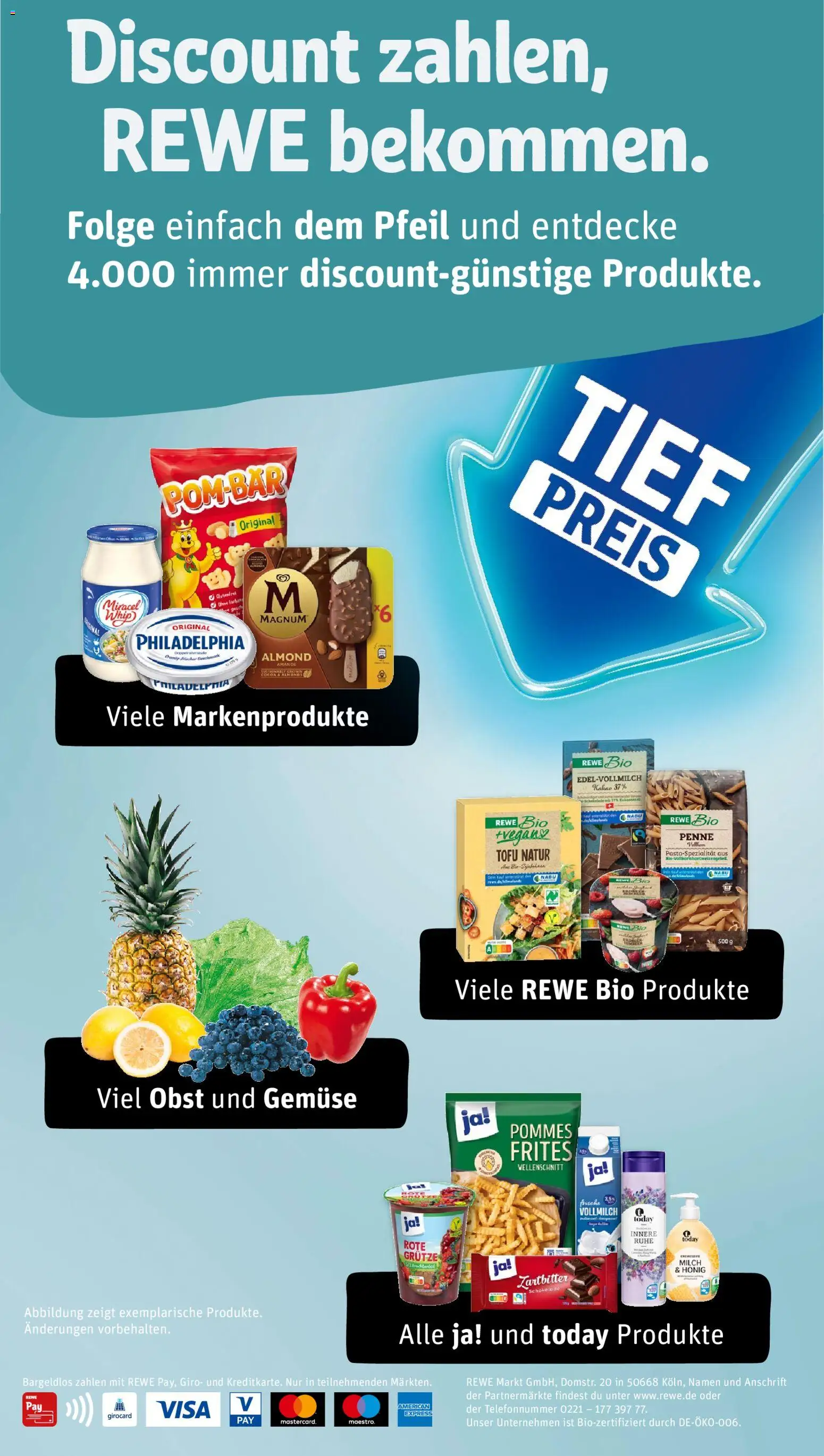 Rewe Prospekt 	 – gültig ab 03.11.2025 | Seite: 20 | Produkte: Milch, Philadelphia, Gemüse, Pasta