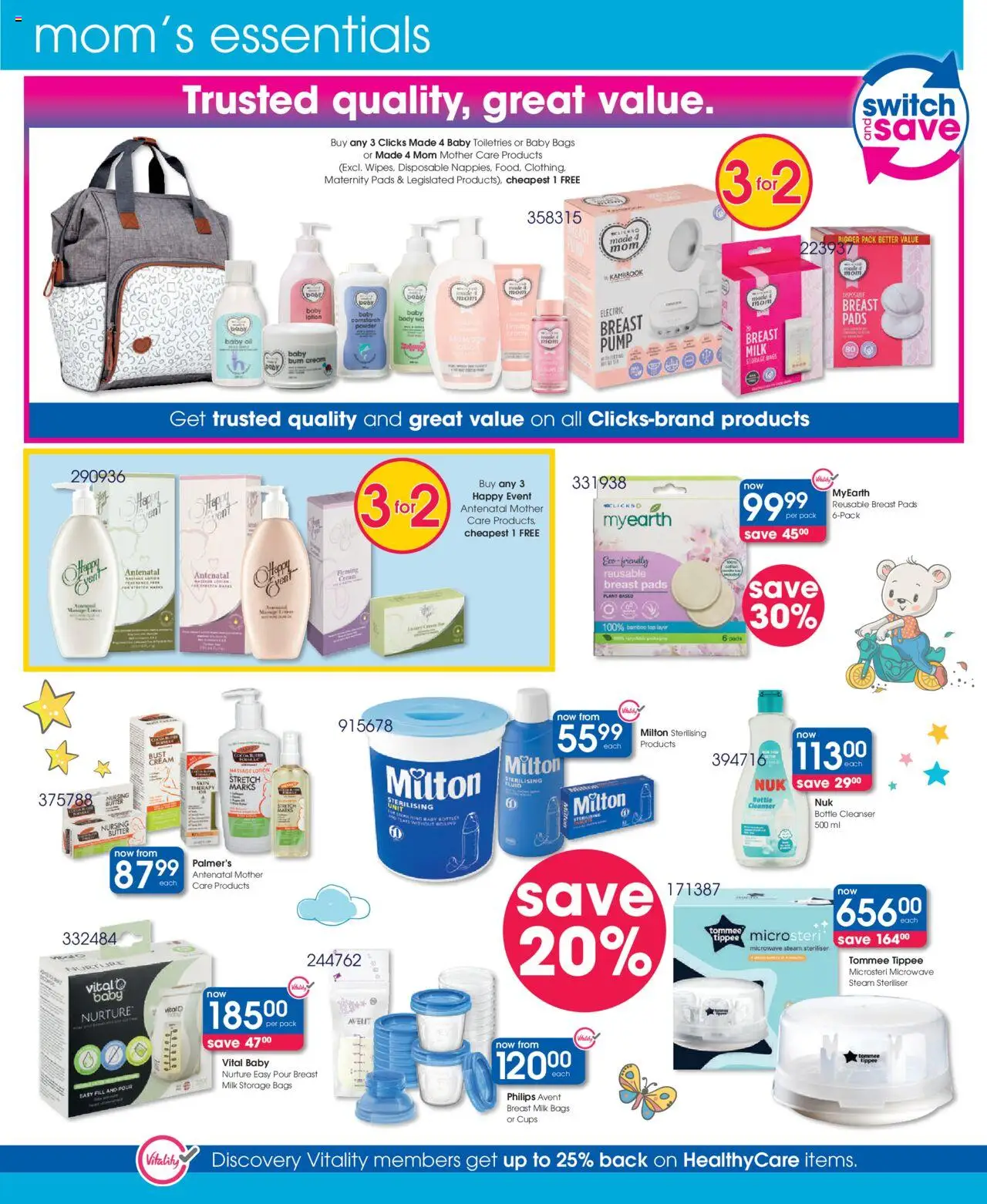 New Clicks catalogue – valid from 09.09.2025 | Page: 38 | Products: Microwave, Oil, Switch, Cream