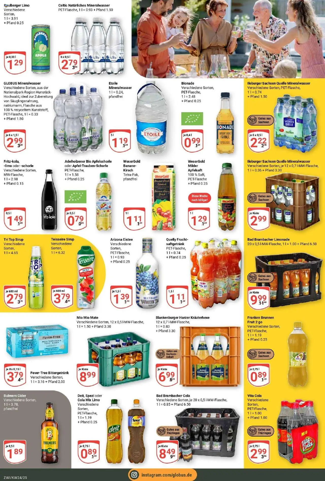 Globus prospekt Zwickau	 - gültig ab dem 08.06.2025 | Seite: 20 | Produkte: Top, Bad, Apfelsaft, Vita cola