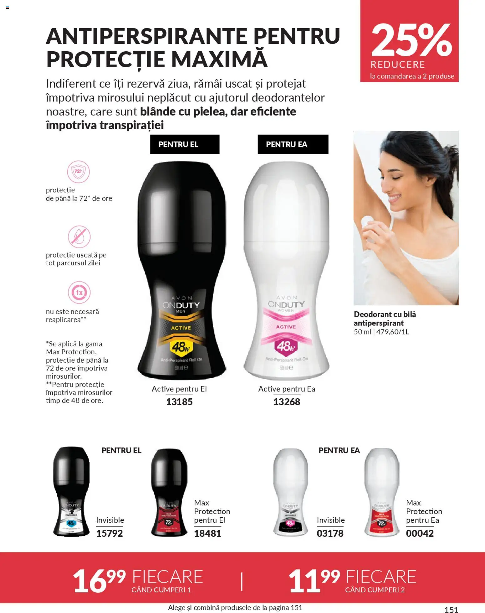 Noul catalog Avon – valabil de la 01.04.2026 | Pagină: 153 | Produse: Deodorant, Antiperspirant