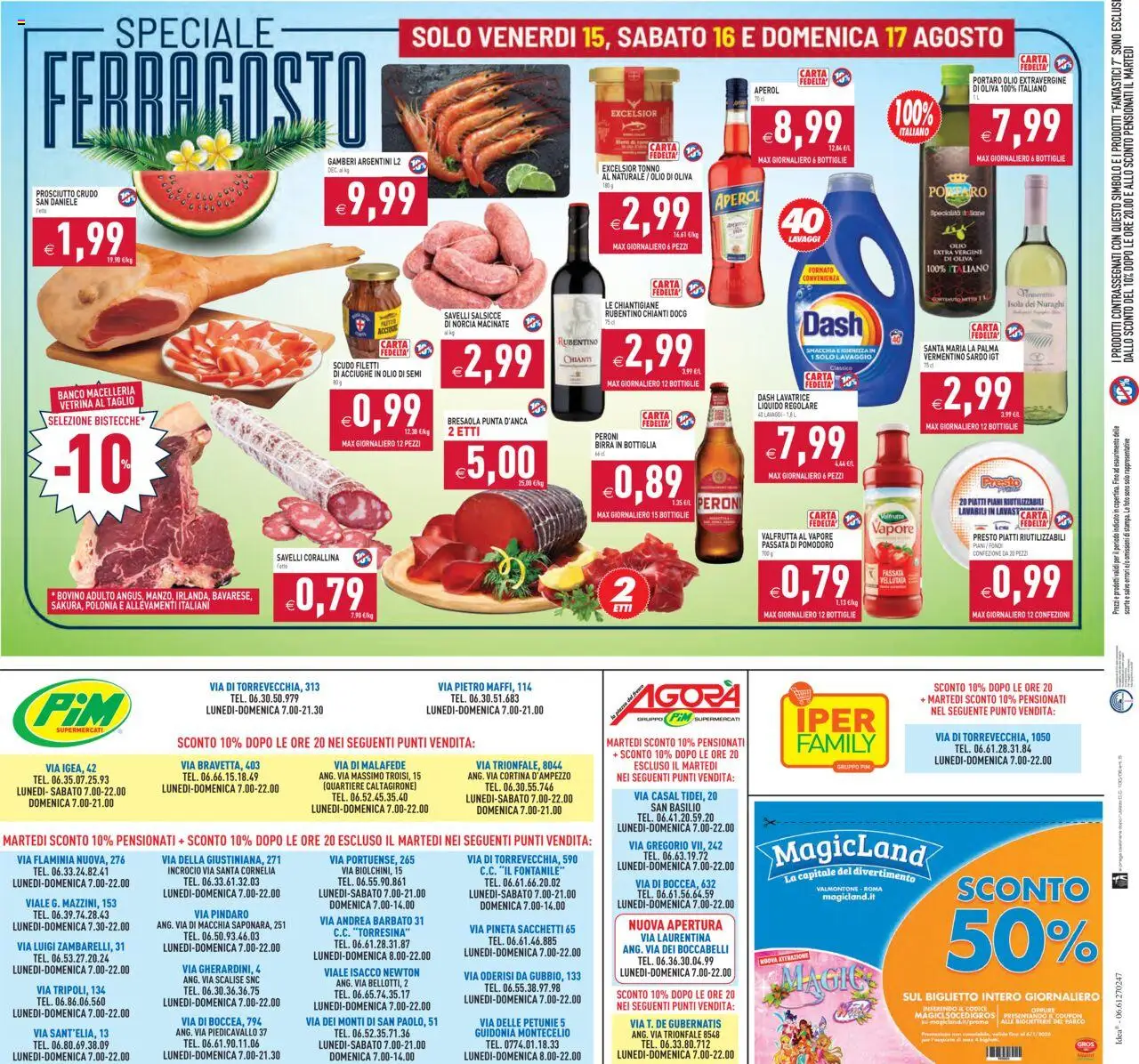 Volantino PIM Supermercati del 06.08.2025 | Pagina: 24 | Prodotti: Bresaola, Pomodoro, Lavatrice, Acciughe