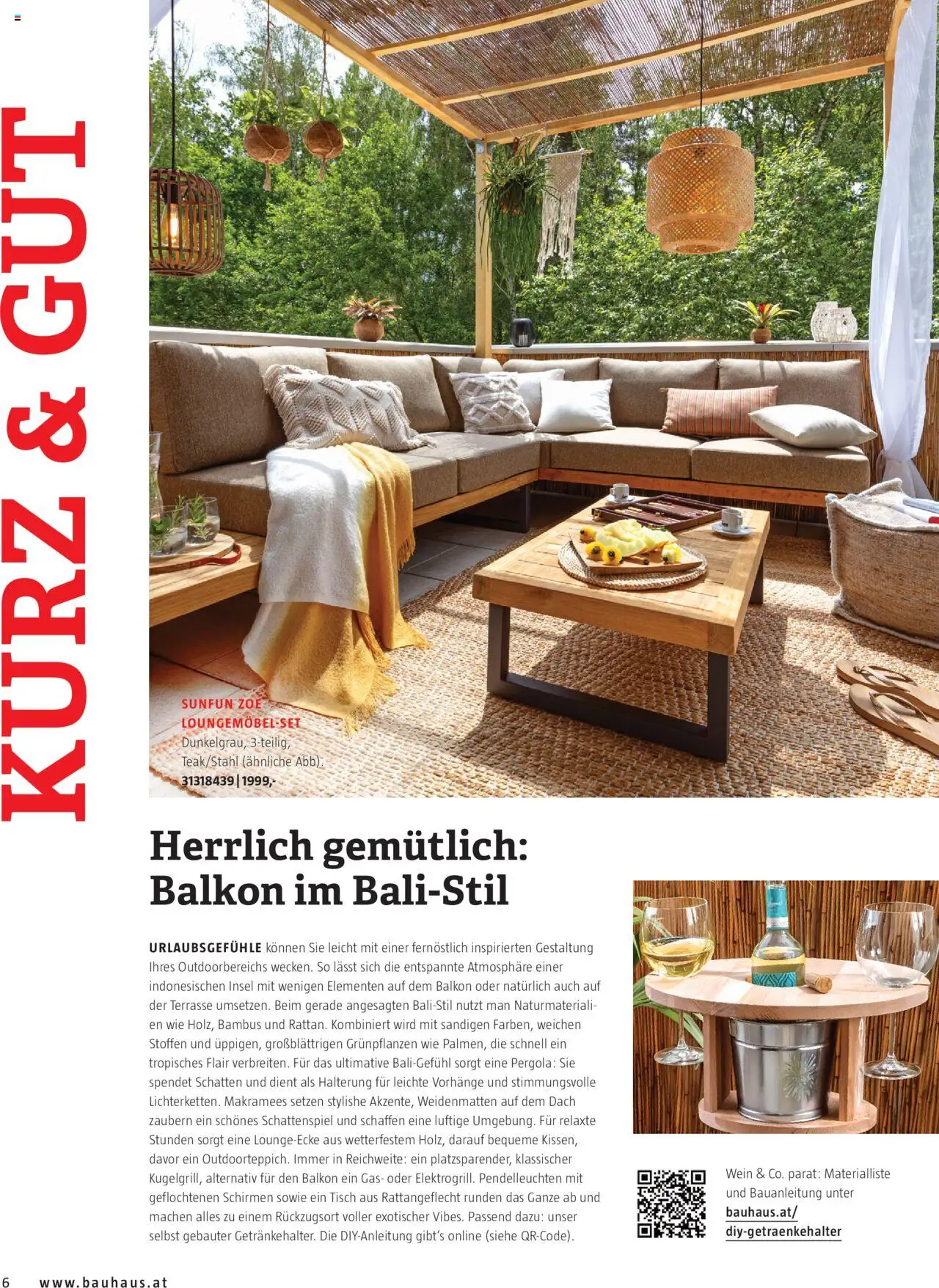 Bauhaus passt! Magazin gültig ab 14.04.2025 | Seite: 6 | Produkte: Tisch, Wein