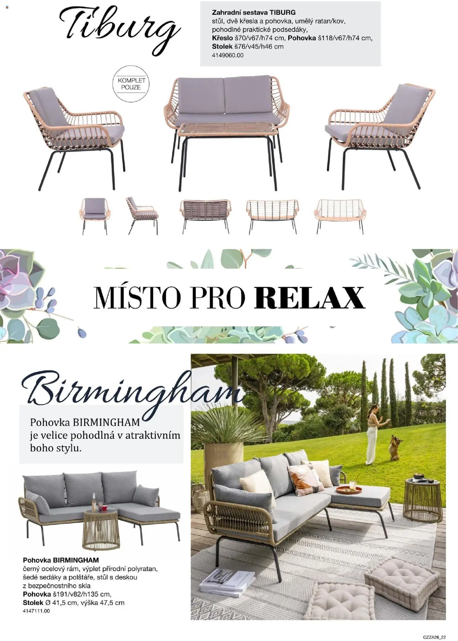 Sconto nábytek katalog - Zahradní speciál od 01.01.2026 | Strana: 22 | Produkty: Křesla, Pohovka, Křeslo, Stůl
