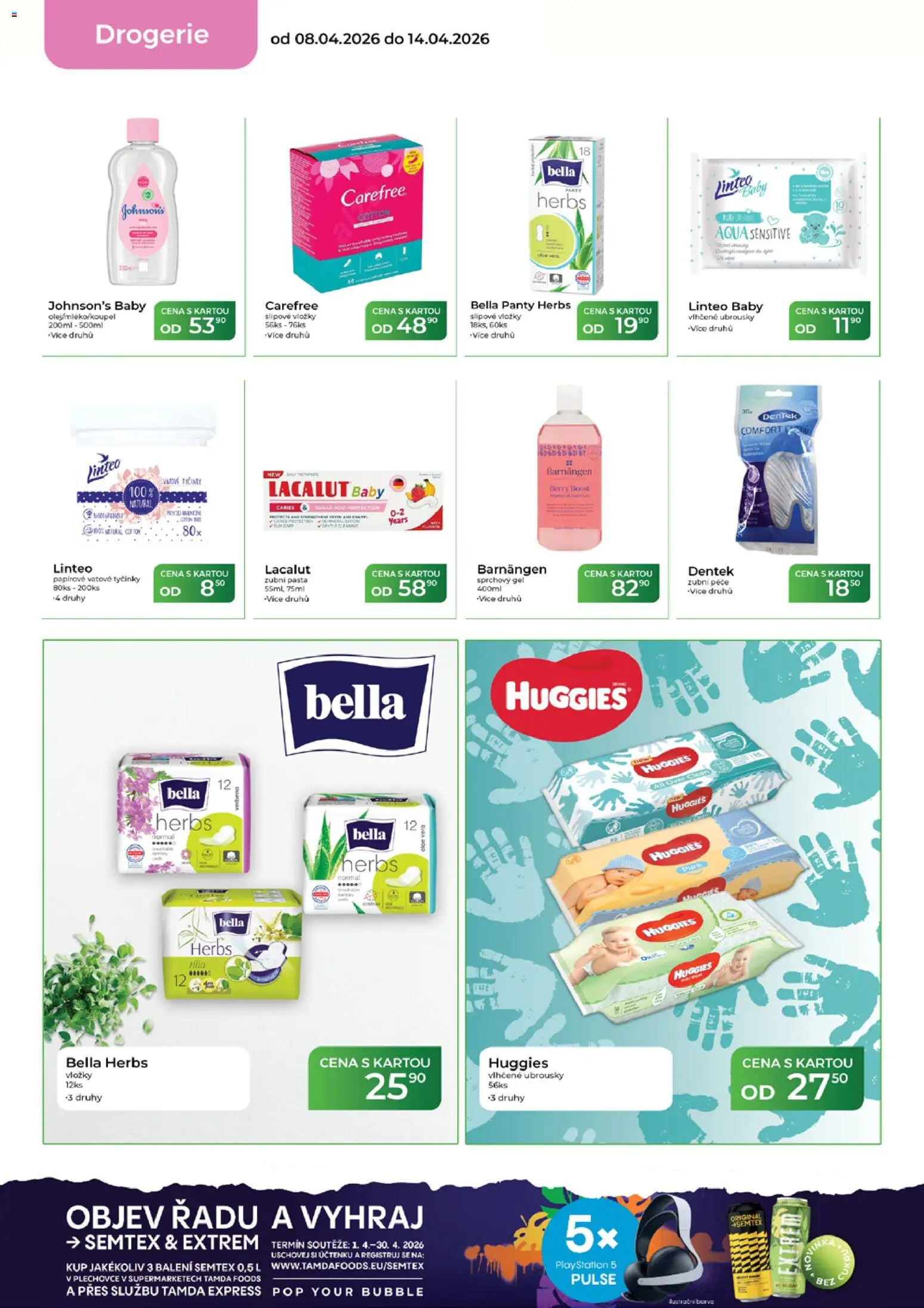 Tamda Foods leták od 08.04.2026 | Strana: 58 | Produkty: Vlhčené ubrousky, Zubní pasta, Vločky, Semtex