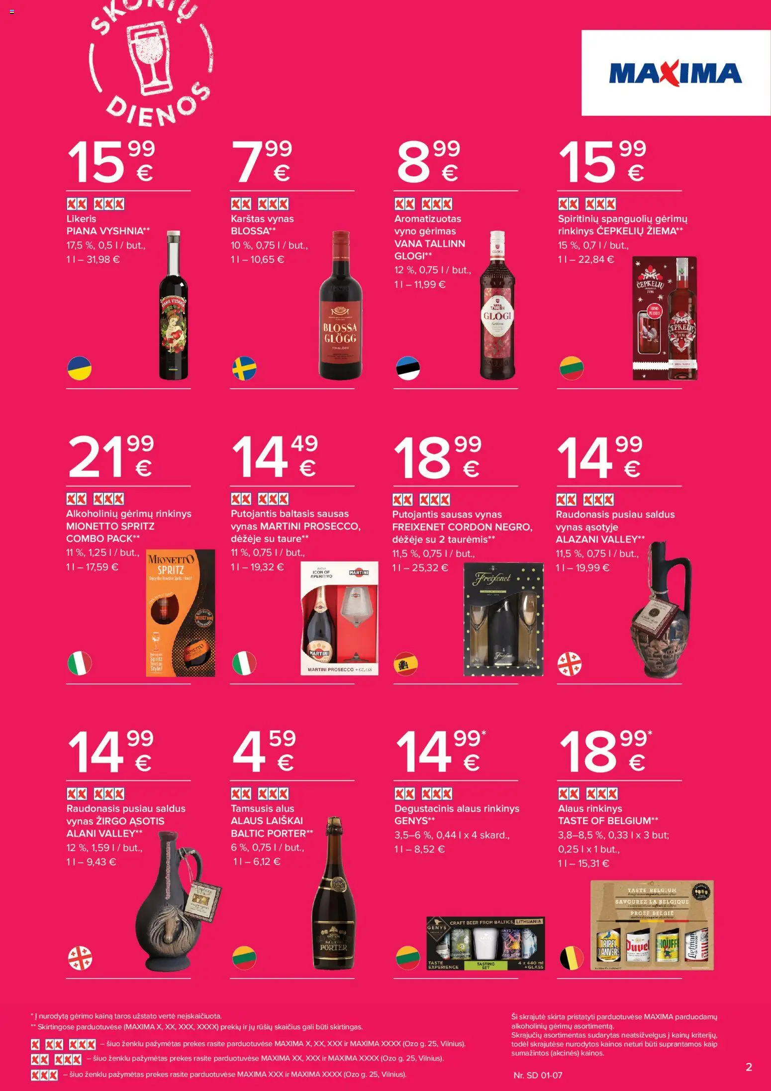 MAXIMA akcijos nuo 18.12.2025 | Puslapis: 2 | Prekių: Taurė, Vynas, Alus