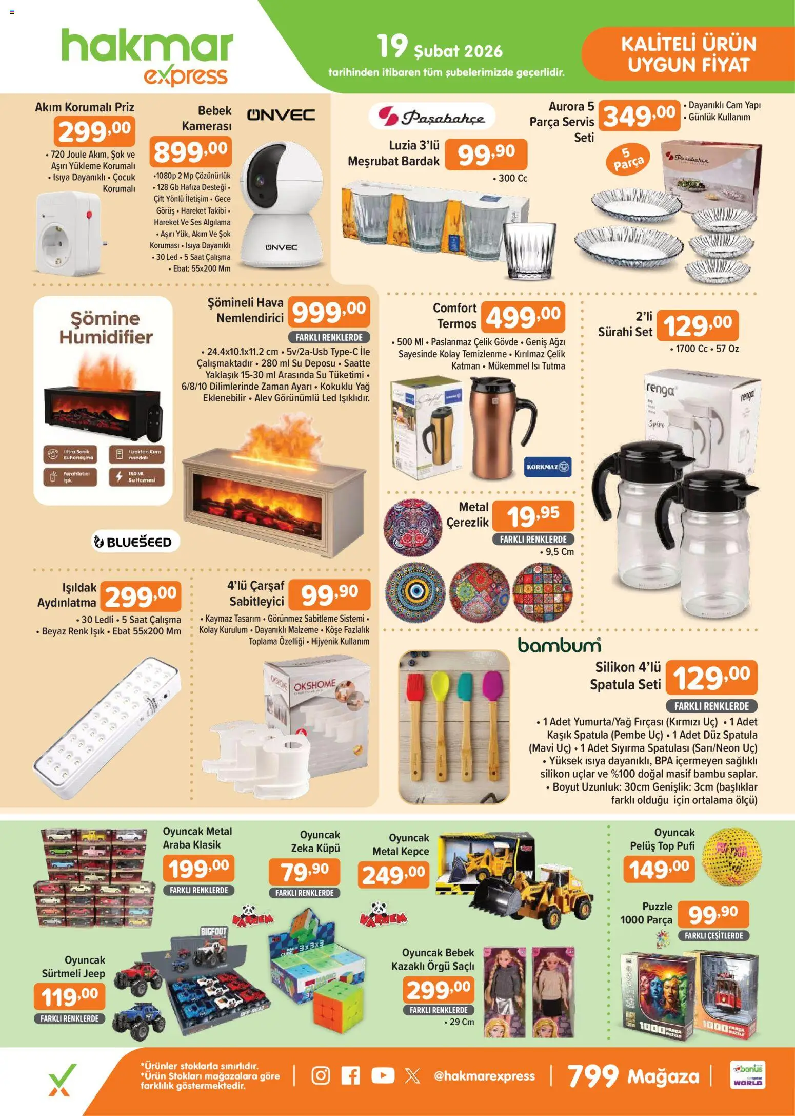 Hakmar Express Perşembe Aktüel Ürünler - 19.02.2026 tarihinden itibaren geçerlidir | Sayfa: 1 | Ürünler: Çarşaf, Zselatin, Ses, Sürahi