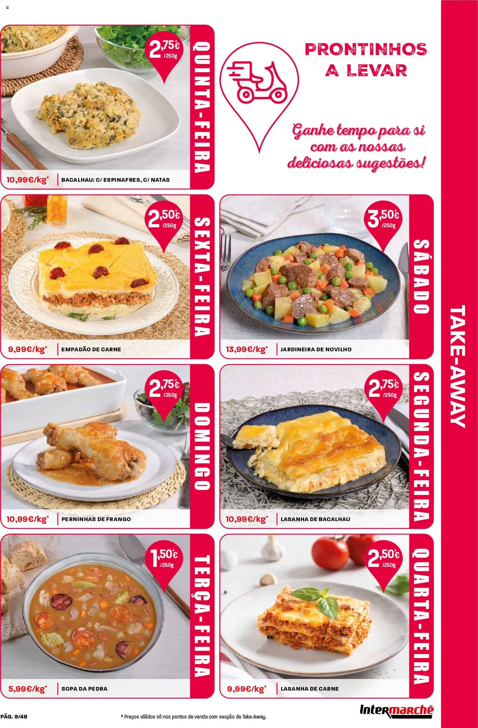Intermarché folheto │ válido de 20.11.2025 | Página: 9 | Produtos: Bacalhau, Lasanha, Sopa, Natas