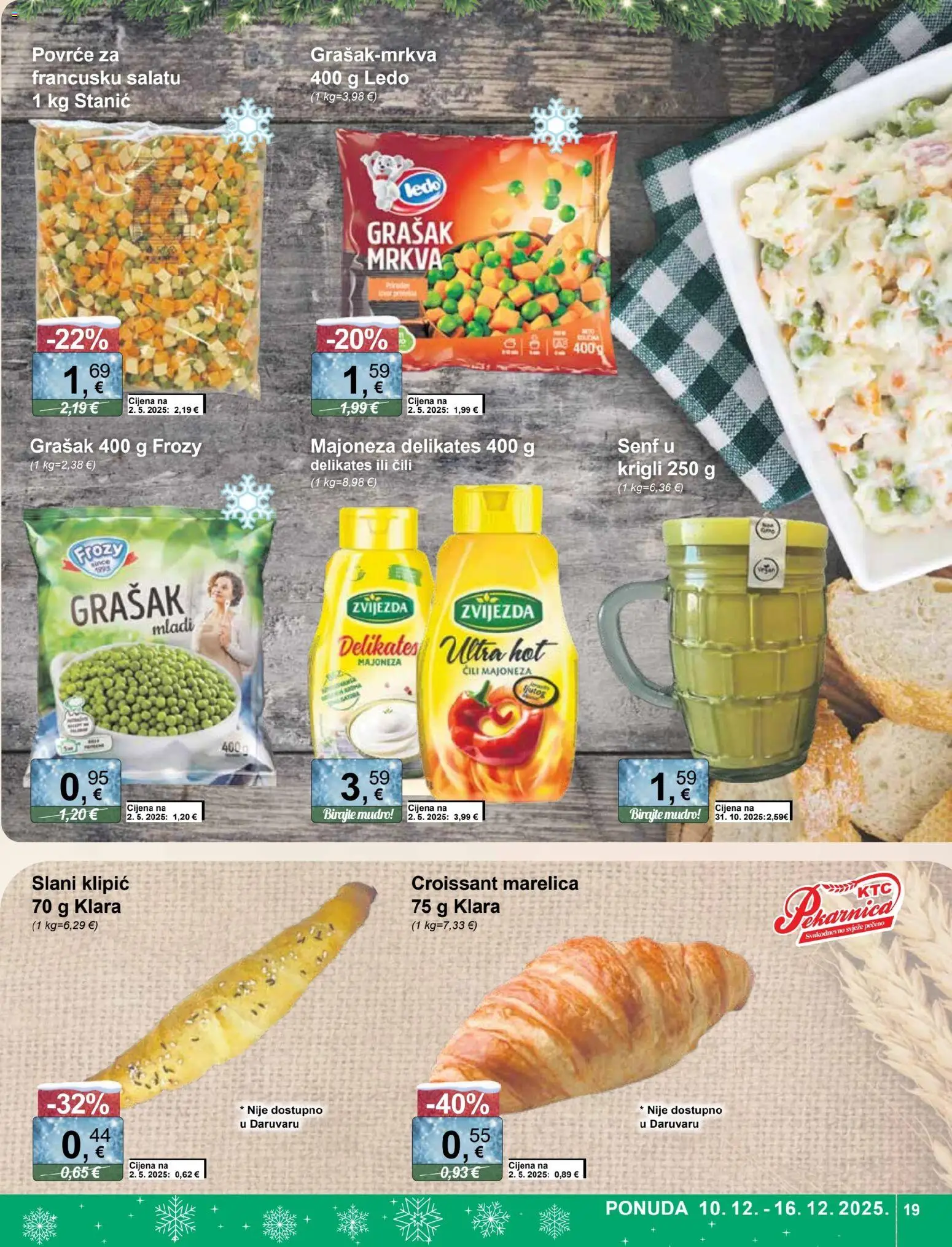 KTC katalog | vrijedi od 10.12.2025 | Stranica: 19 | Proizvodi: Mrkva, Povrće, Majoneza, Grašak