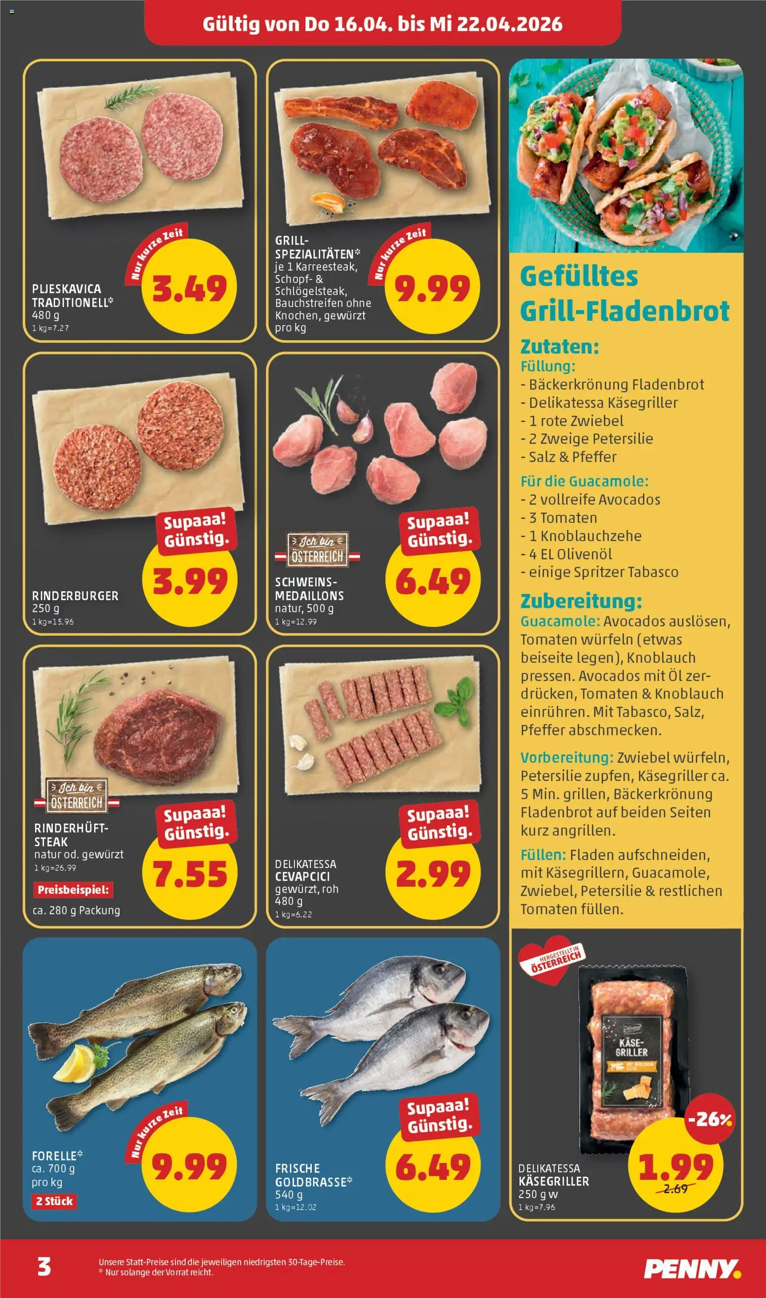 Penny Markt Grillzeit ist die beste Zeit gültig ab 16.04.2026 | Seite: 3 | Produkte: Salz, Petersilie, Öl, Tomaten