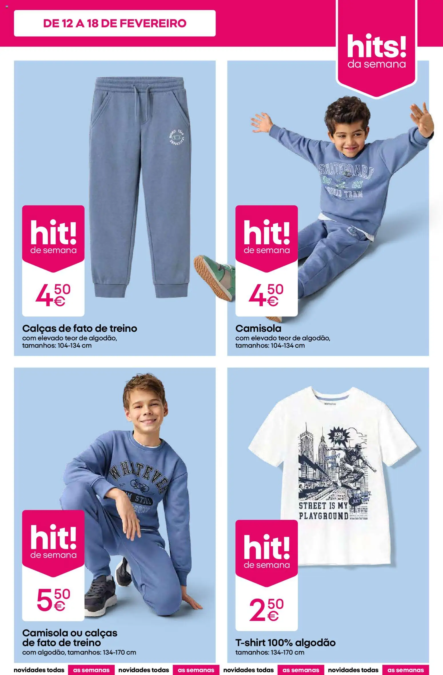 Pepco folheto │ válido de 12.02.2026 | Página: 3 | Produtos: Algodão, Calças, Camisola, Fato