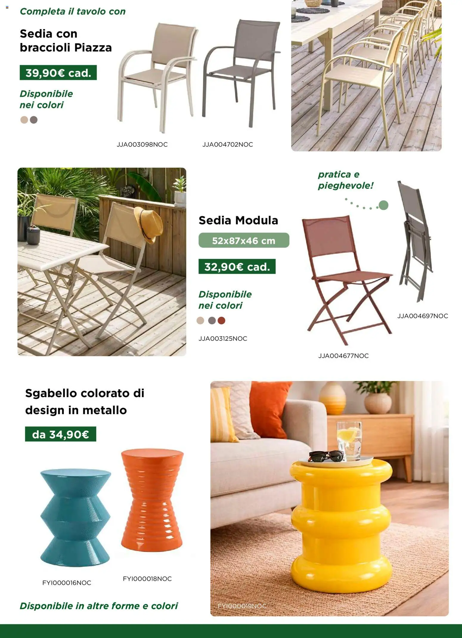 Volantino Kasanova del 21.03.2026 | Pagina: 5 | Prodotti: Braccioli, Sgabello, Tavolo, Sedia