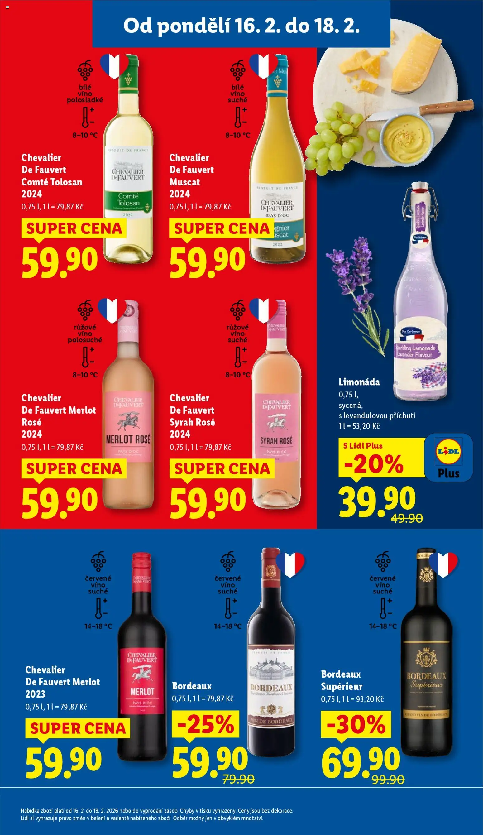 Lidl leták od 16.02.2026 | Strana: 17 | Produkty: Bílé víno, Limonáda, Víno, Merlot