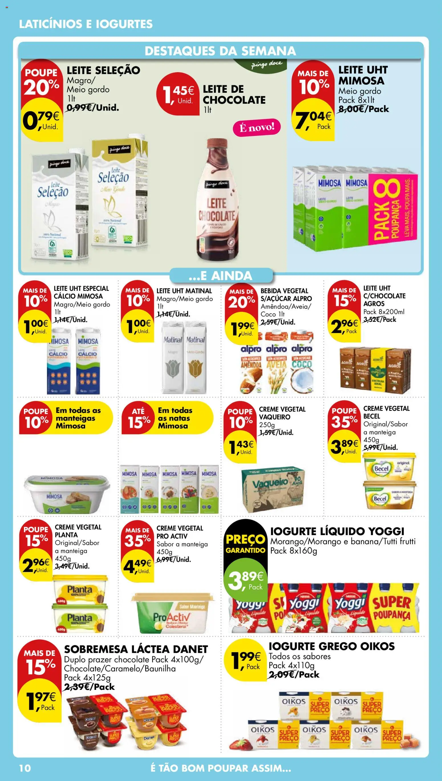 Pingo Doce folheto │ válido de 03.01.2026 | Página: 10 | Produtos: Cálcio, Manteiga, Iogurte, Creme