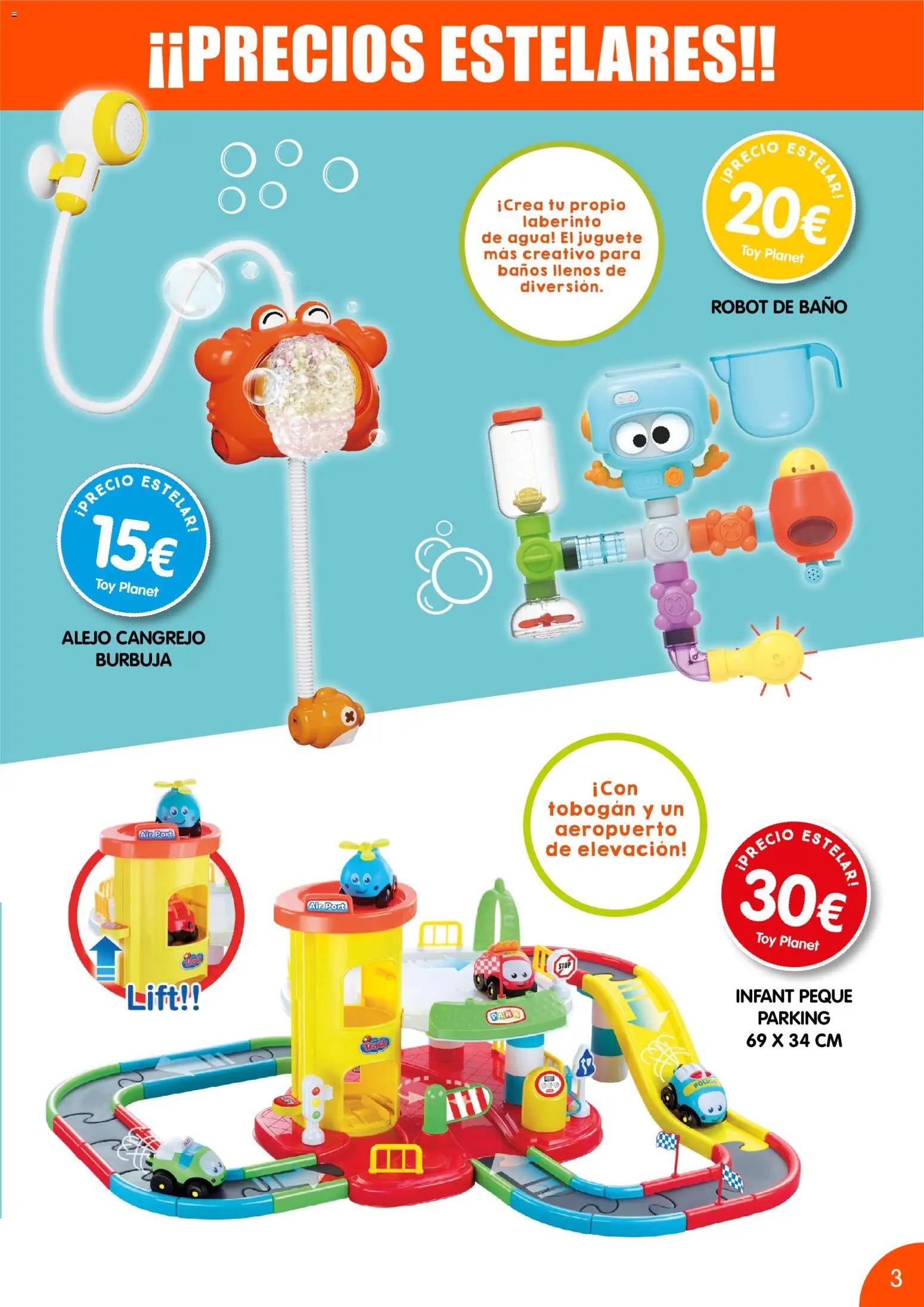 Toy Planet catálogo  Precios Estelares │ válido desde el 02.03.2026 | Página: 3 | Productos: Robot, Baño