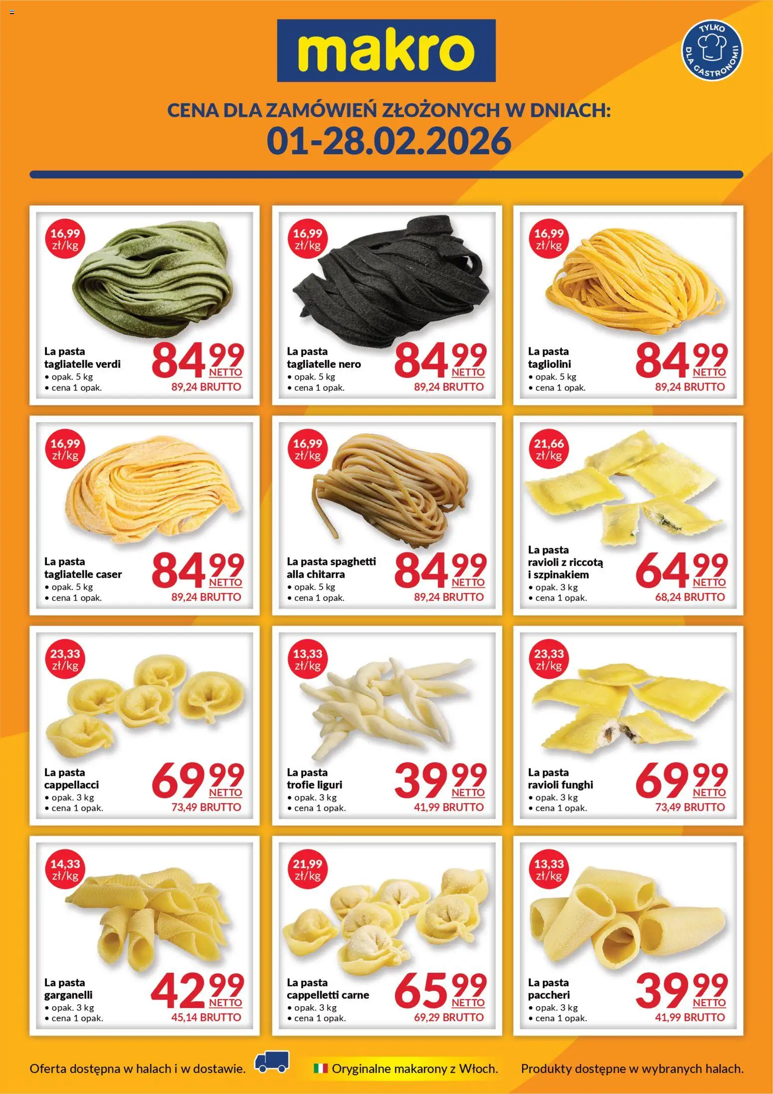 Makro Gazetka - La Pasta od 01.02.2026 | Strona: 1 | Produkty: Makarony, Tagliatelle