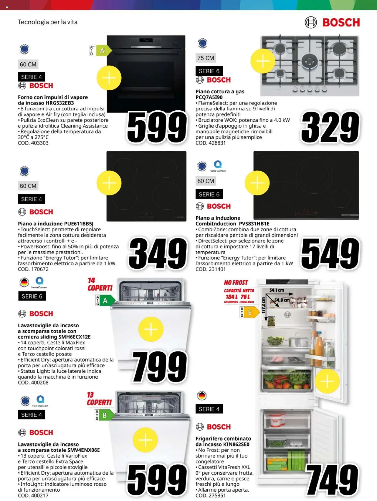 Volantino Media World del 07.08.2025 | Pagina: 15 | Prodotti: Posate, Frigorifero, Congelatore, Forno