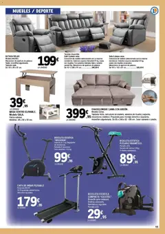 Vista previa E.Leclerc folleto válido desde el 17.12.2025 | Página: 11 | Productos: Bicicleta, Muebles, Cama, Sofá