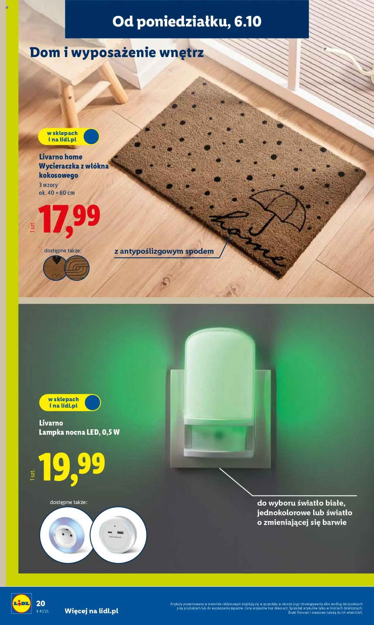 Lidl Katalog od 06.10.2025 | Strona: 20 | Produkty: Wycieraczka