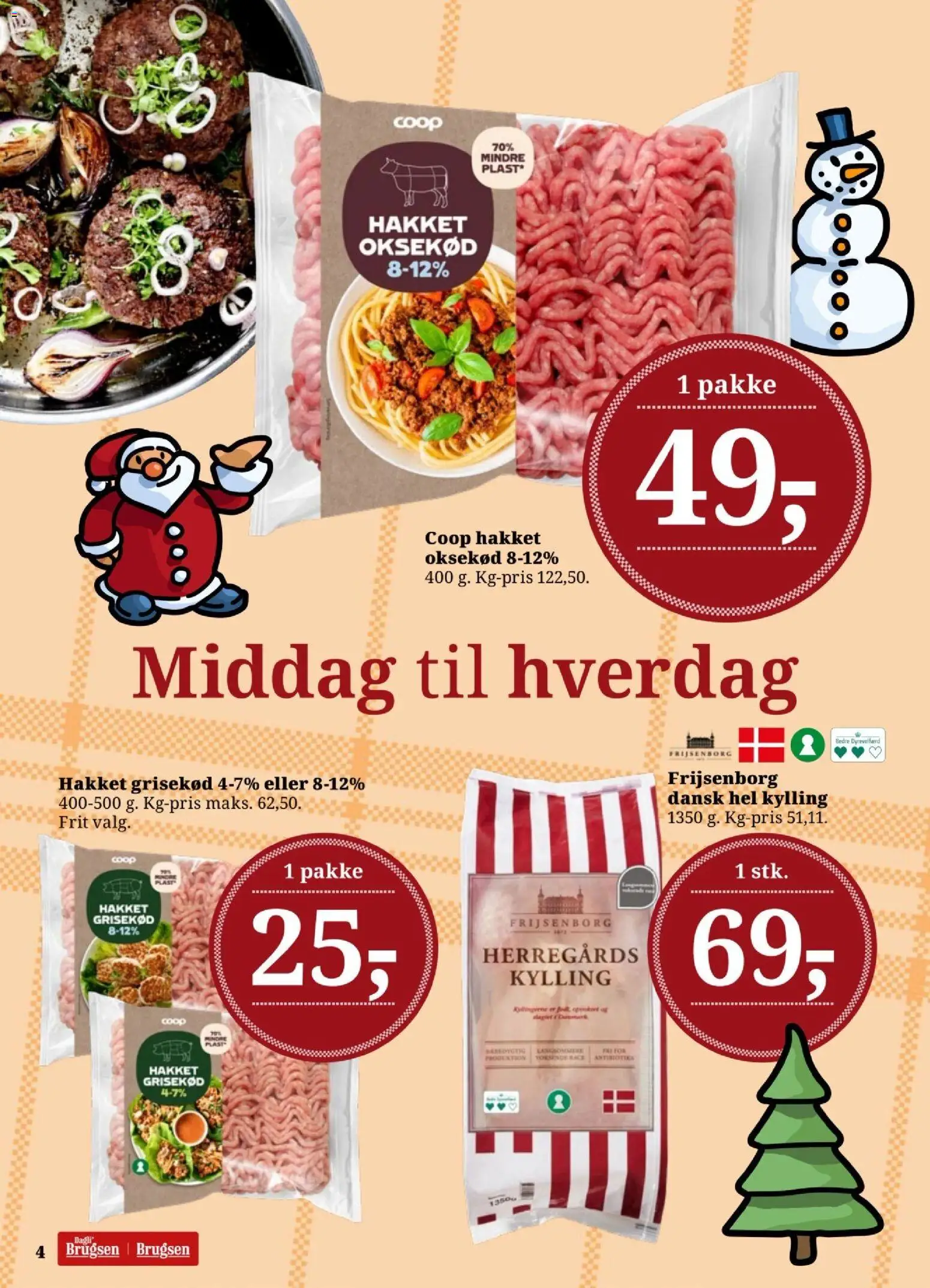 Dagli'Brugsen tilbudsavis – gyldig fra 05.12.2025 | Side: 4 | Produkter: Oksekød