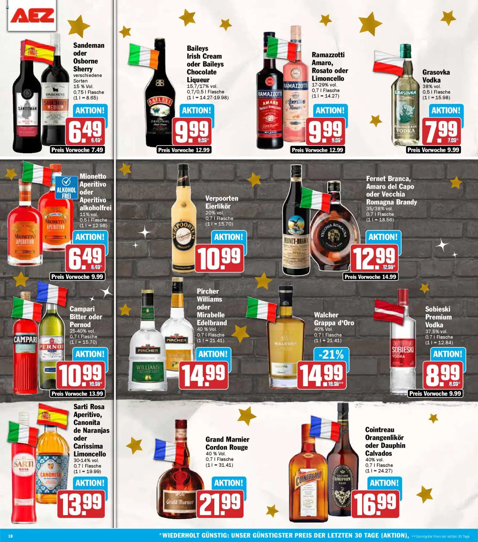 AEZ Prospekt 	 – gültig ab 15.12.2025 | Seite: 18 | Produkte: Campari, Rouge, Vodka, Ramazzotti