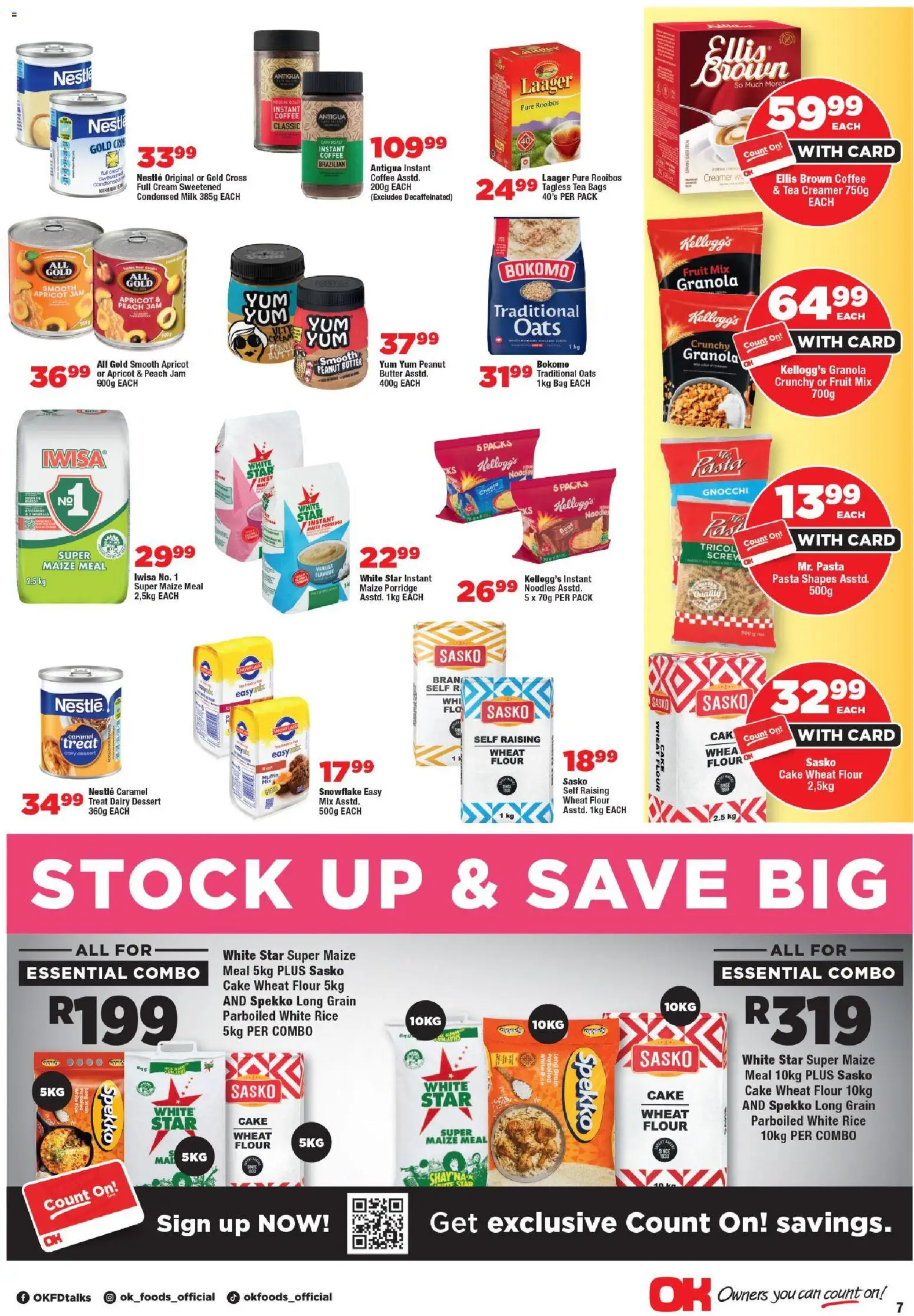 New OK Foods catalogue – valid from 11.03.2026 | Page: 7 | Products: Cake, Oats, Noodles, Fruit