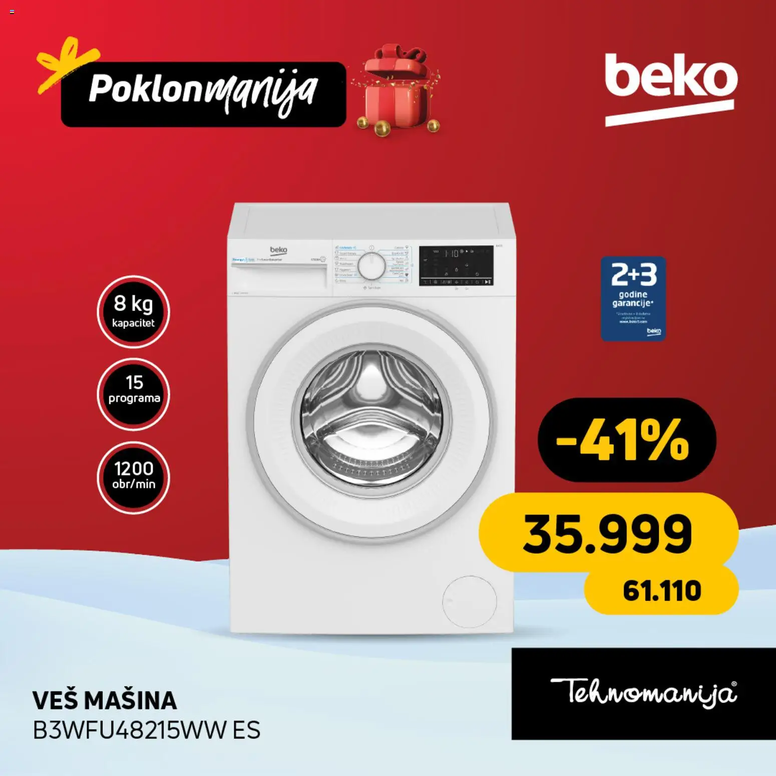 Tehnomanija katalog - važi od 22.12.2025 | Strana: 11 | Proizvode: Veš mašina