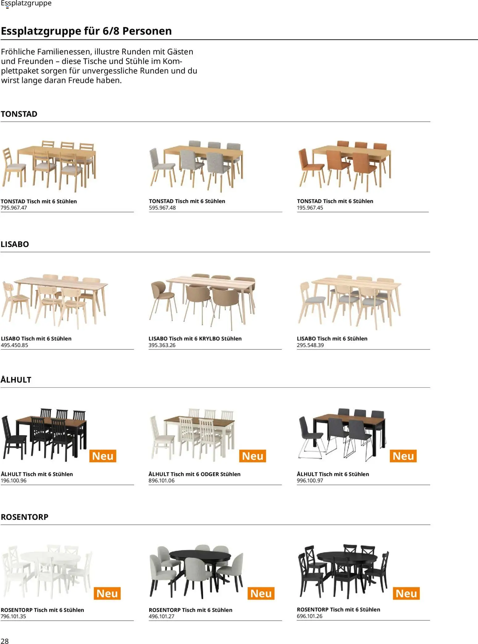 Ikea Essplatz – gültig ab 02.01.2026 | Seite: 28 | Produkte: Tisch