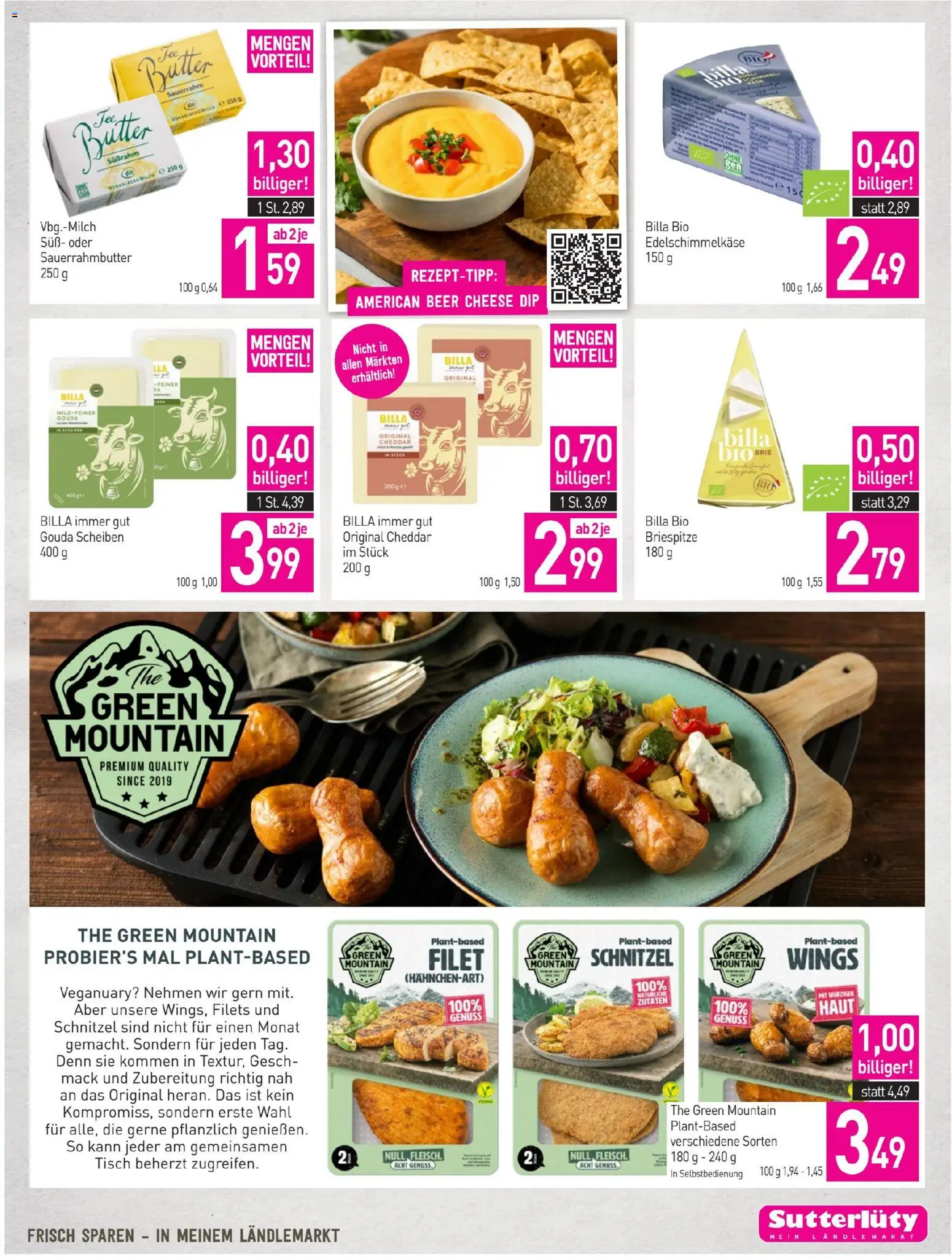 Sutterlüty Flugblatt gültig ab 15.01.2026 | Seite: 13 | Produkte: Tisch, Butter, Sauerrahm