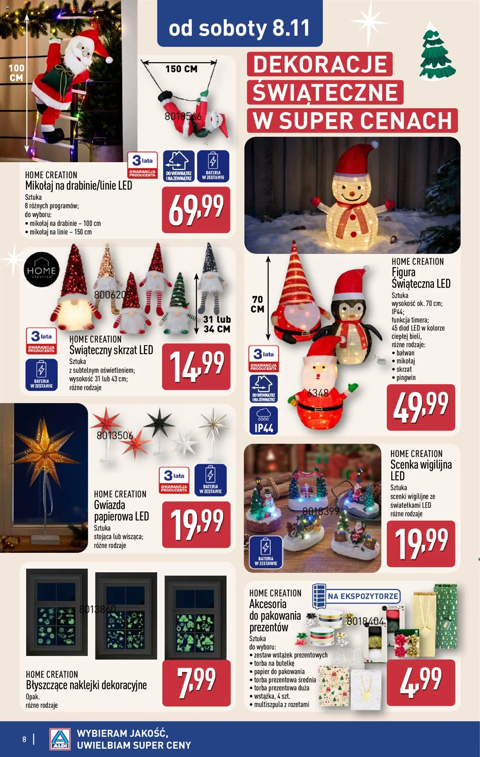 Aldi Gazetka - Hity od Środy i od Soboty od 05.11.2025 | Strona: 8 | Produkty: Torba, Bateria, Naklejki